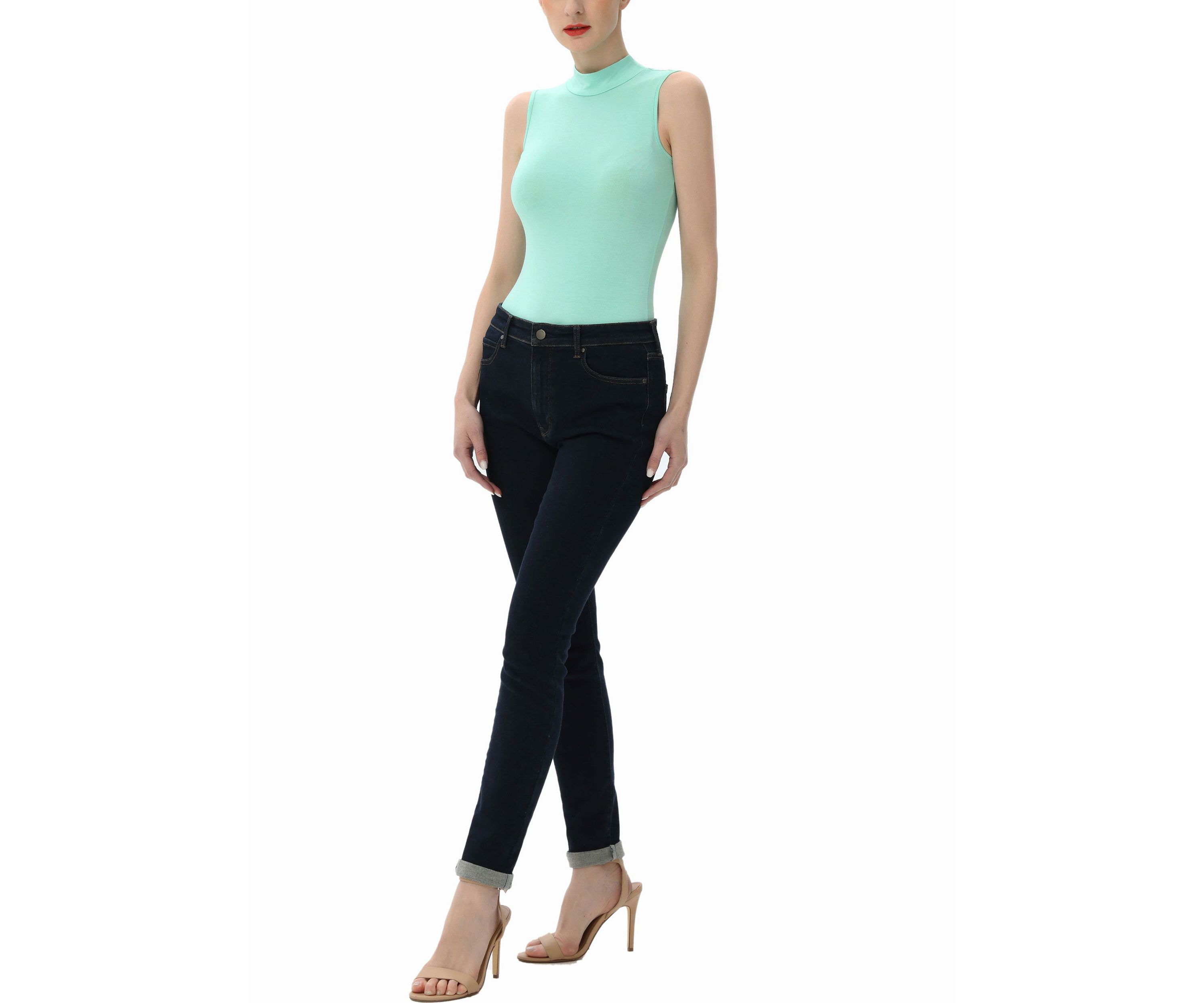 Turtleneck Sleeveless Bodysuit