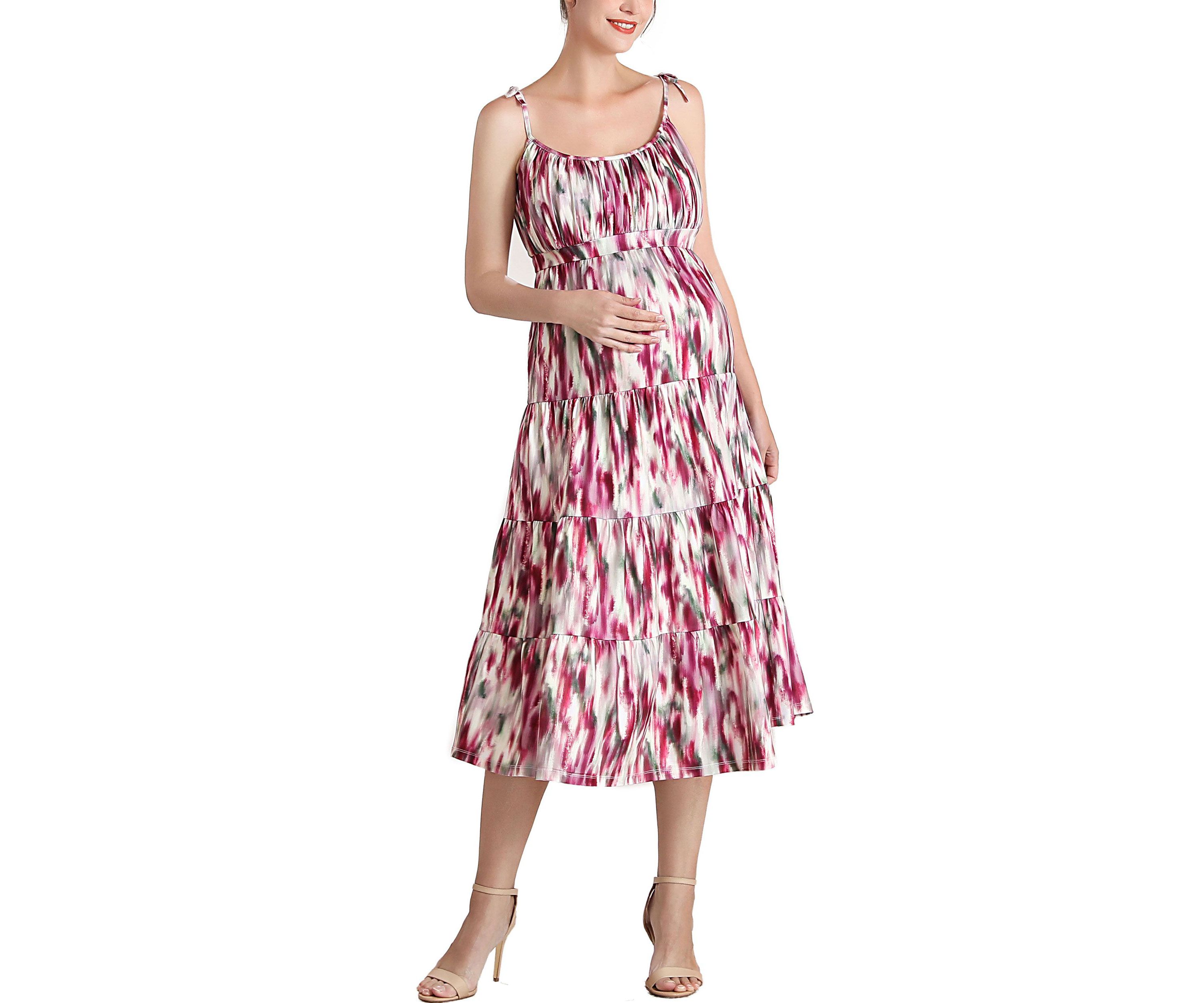 Adia Ruffle Maternity Jersey Sundress