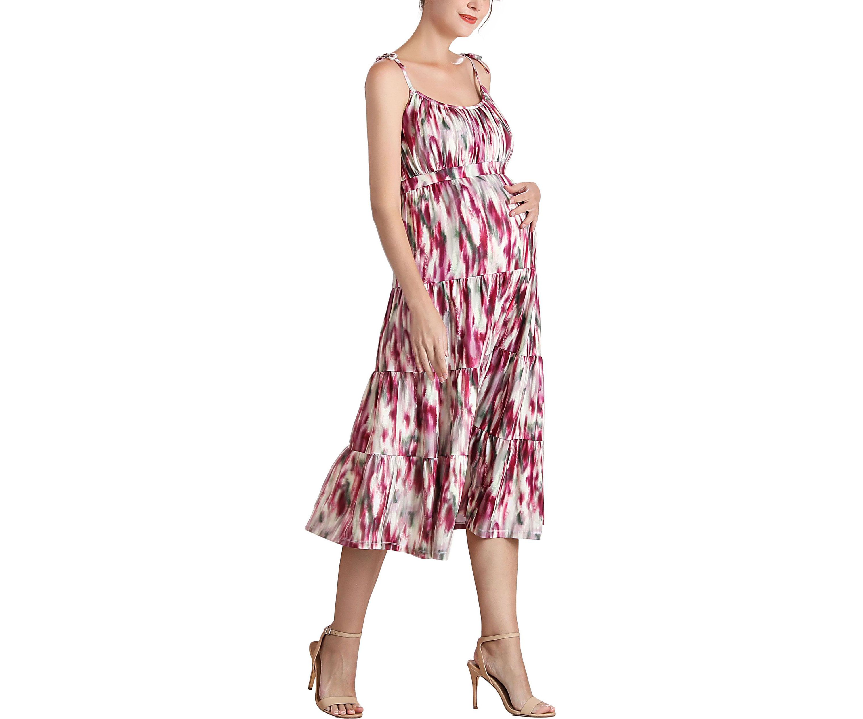 Adia Ruffle Maternity Jersey Sundress