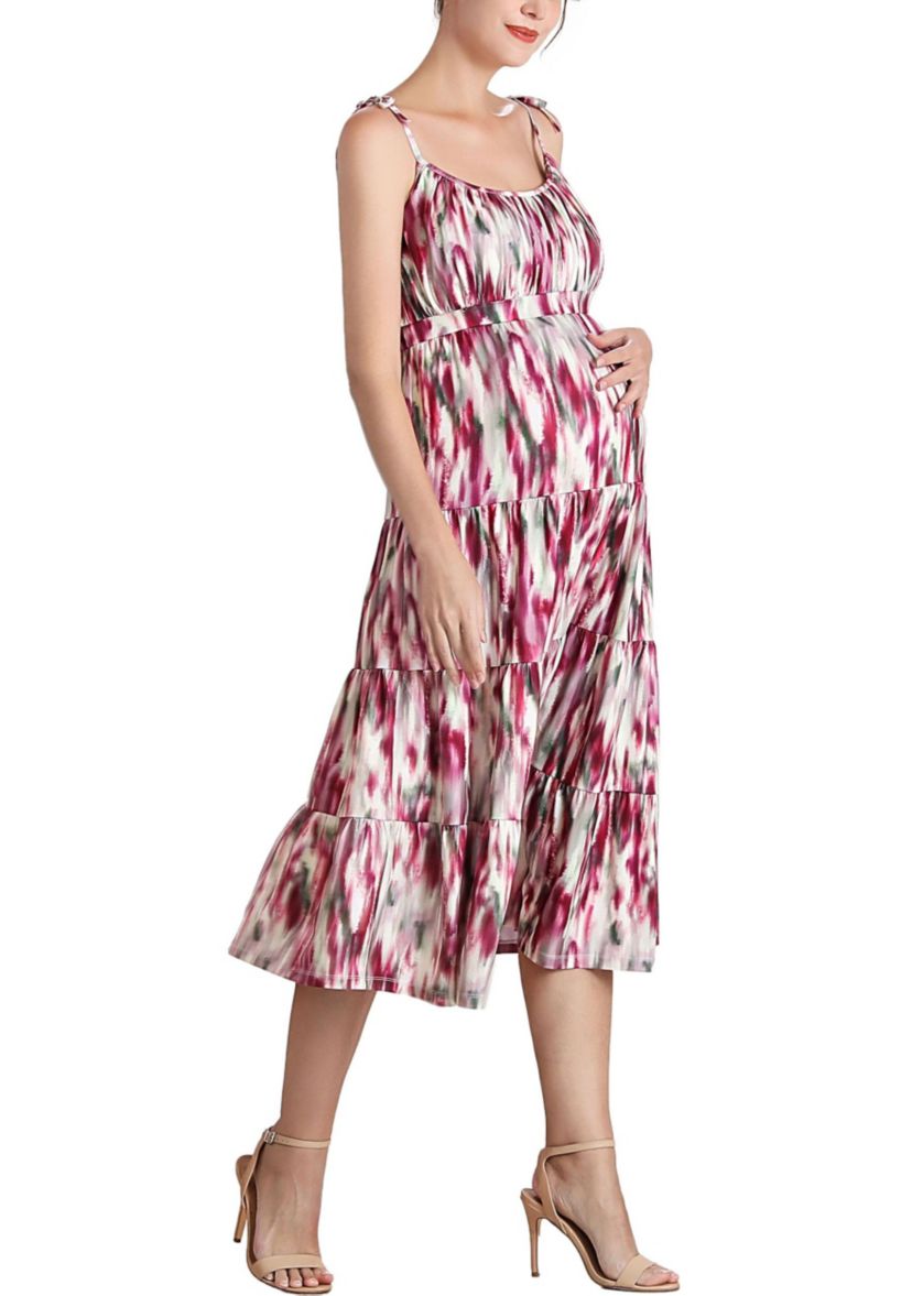 Adia Ruffle Maternity Jersey Sundress