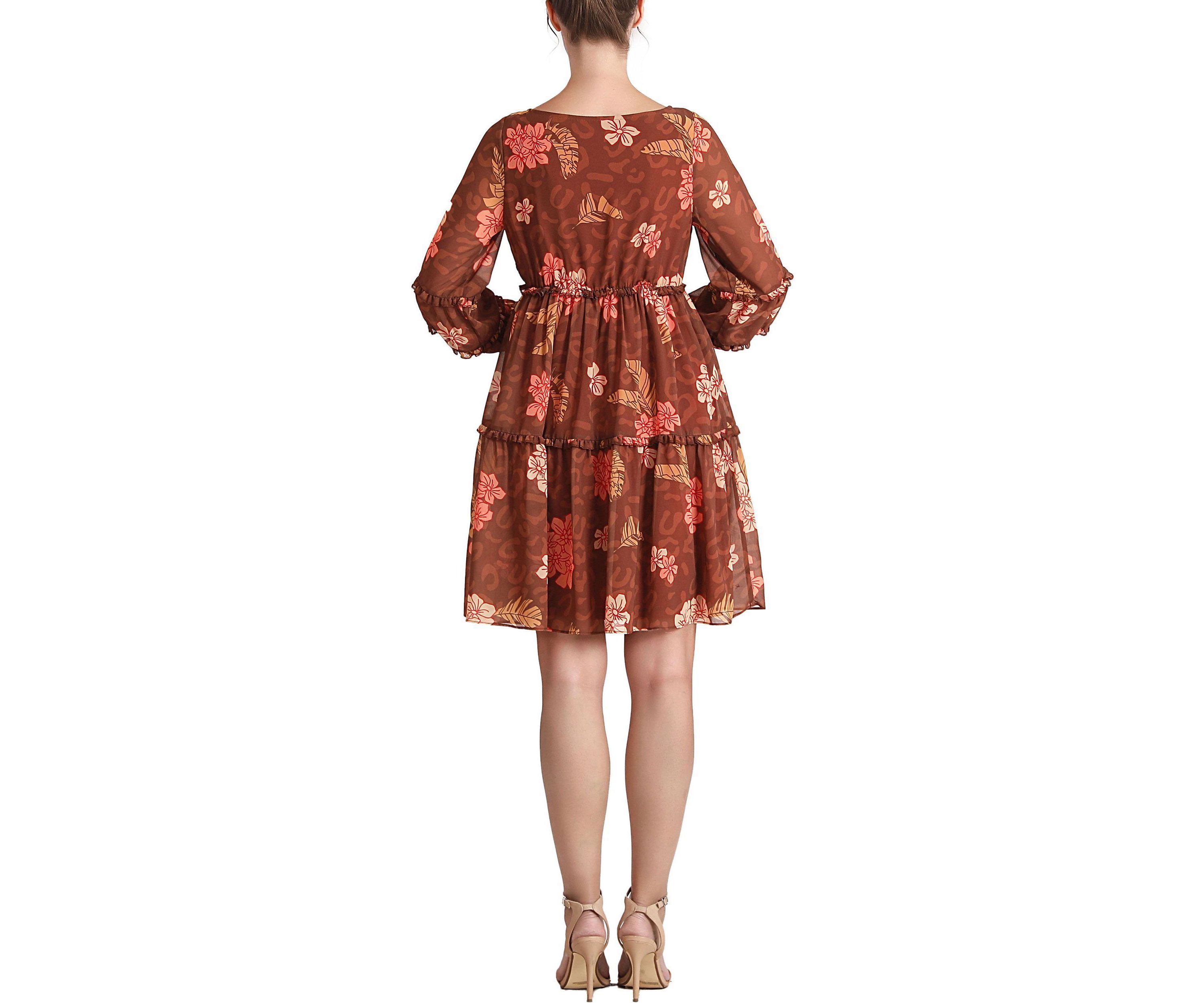 Abby Long Sleeve Maternity Babydoll Dress