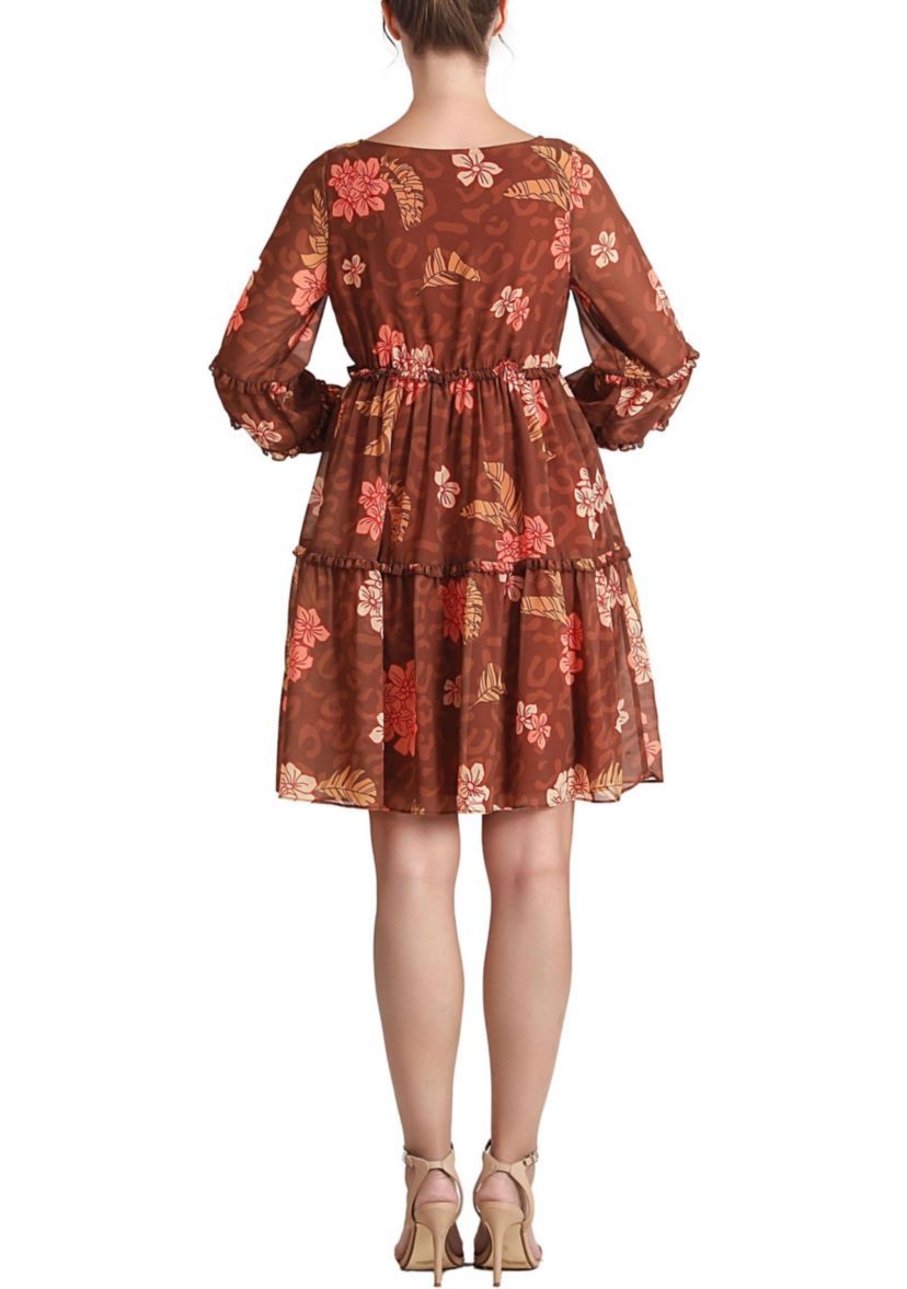 Abby Long Sleeve Maternity Babydoll Dress