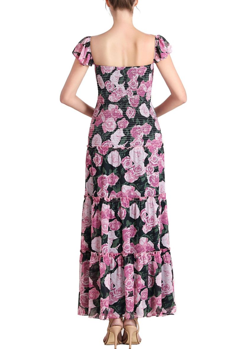 Acey Smocked Maternity Maxi Dress
