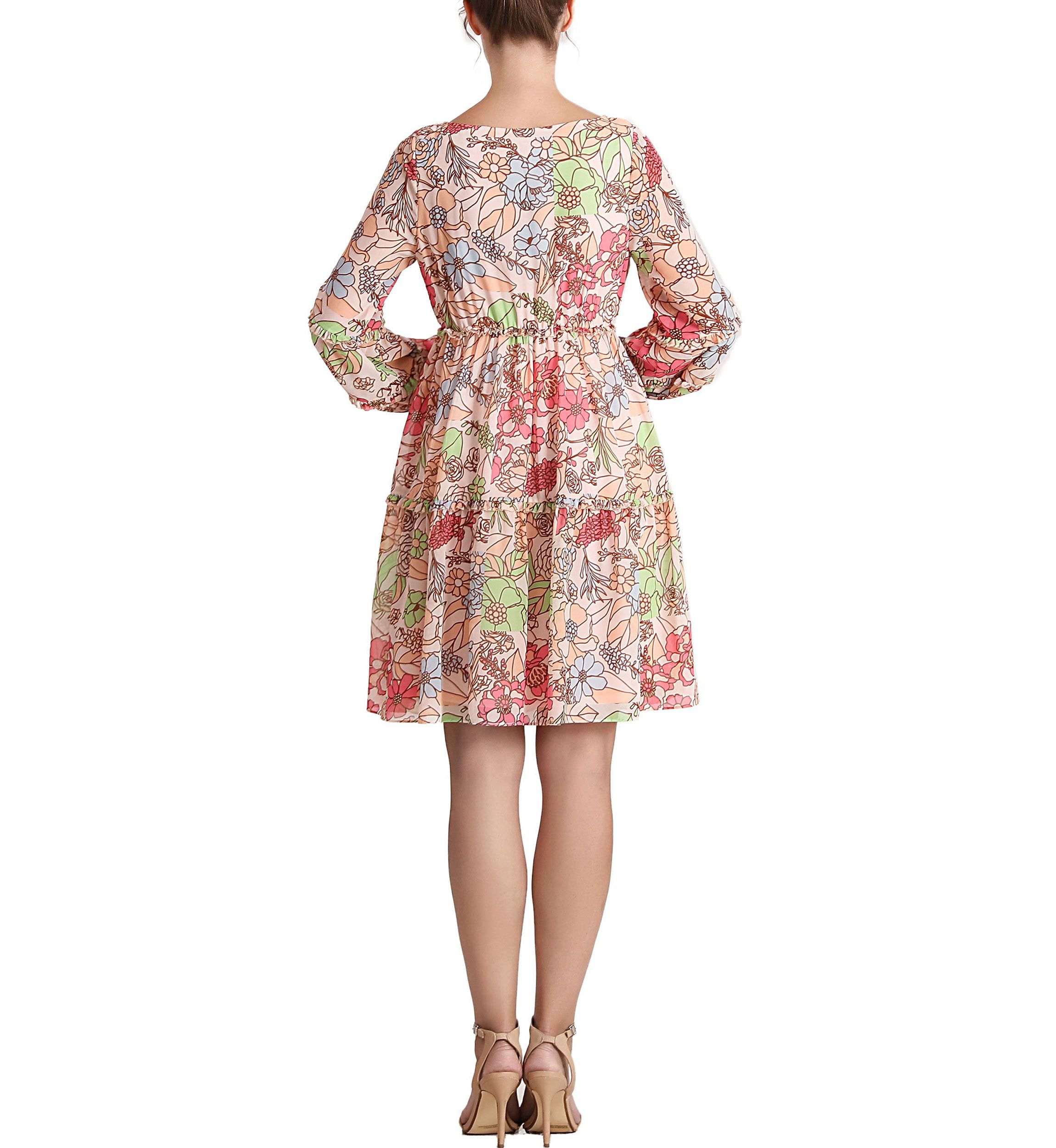 Aiko Long Sleeve Maternity Babydoll Dress