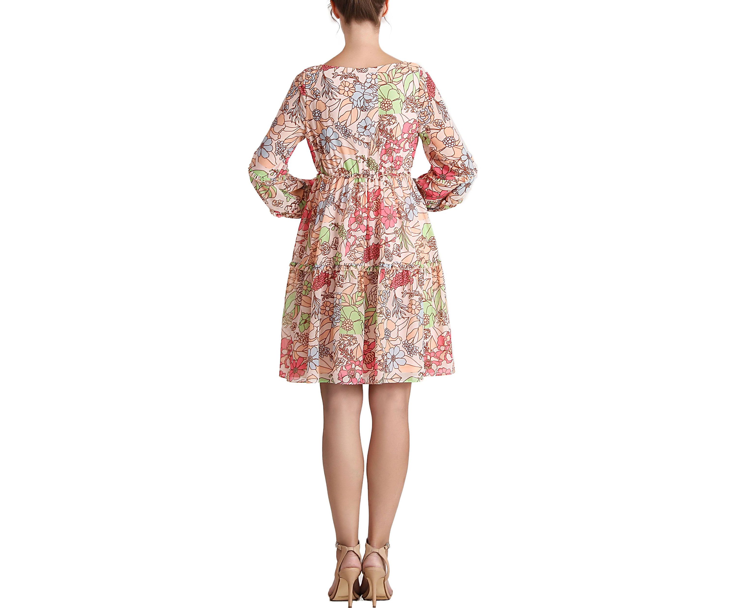 Aiko Long Sleeve Maternity Babydoll Dress