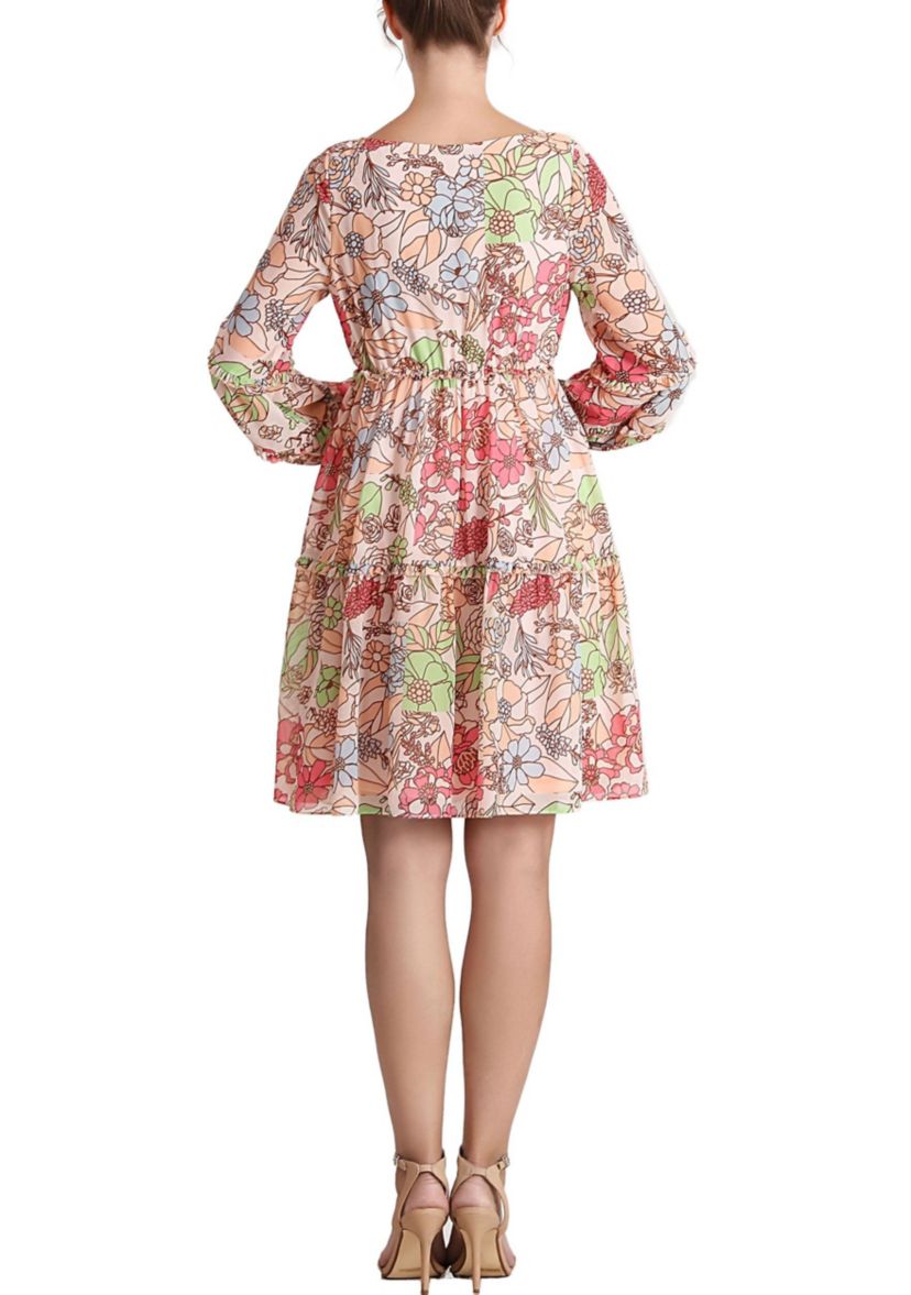 Aiko Long Sleeve Maternity Babydoll Dress