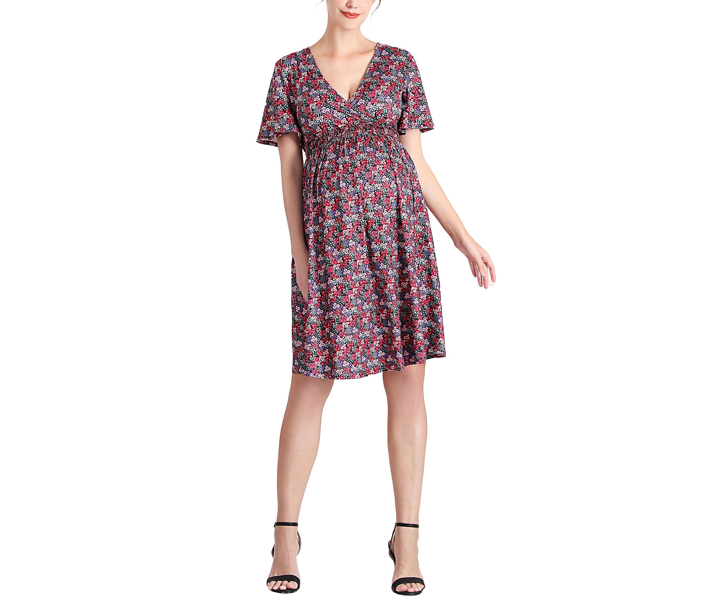 Evin V-Neck Maternity Nursing Dress