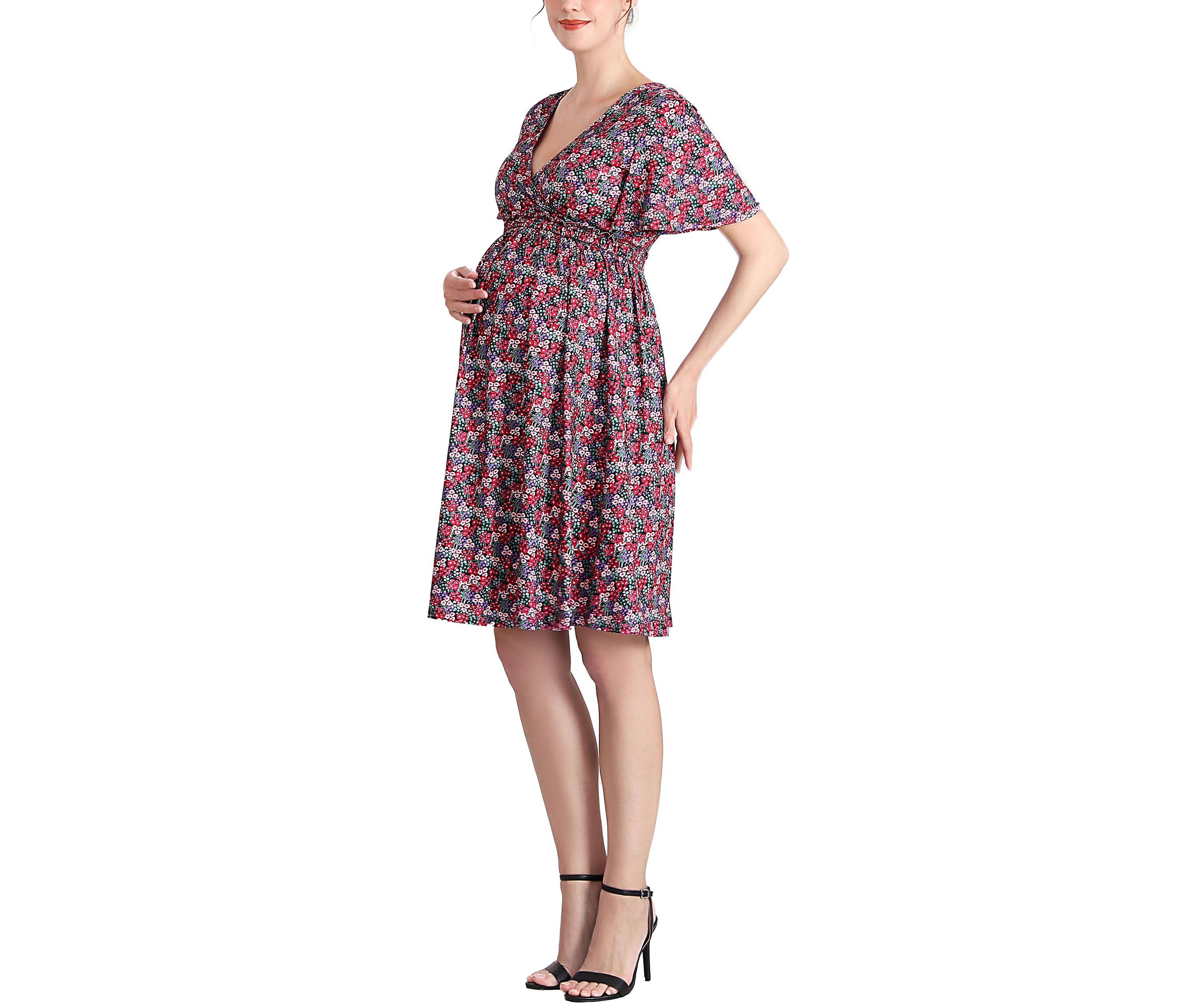 Evin V-Neck Maternity Nursing Dress