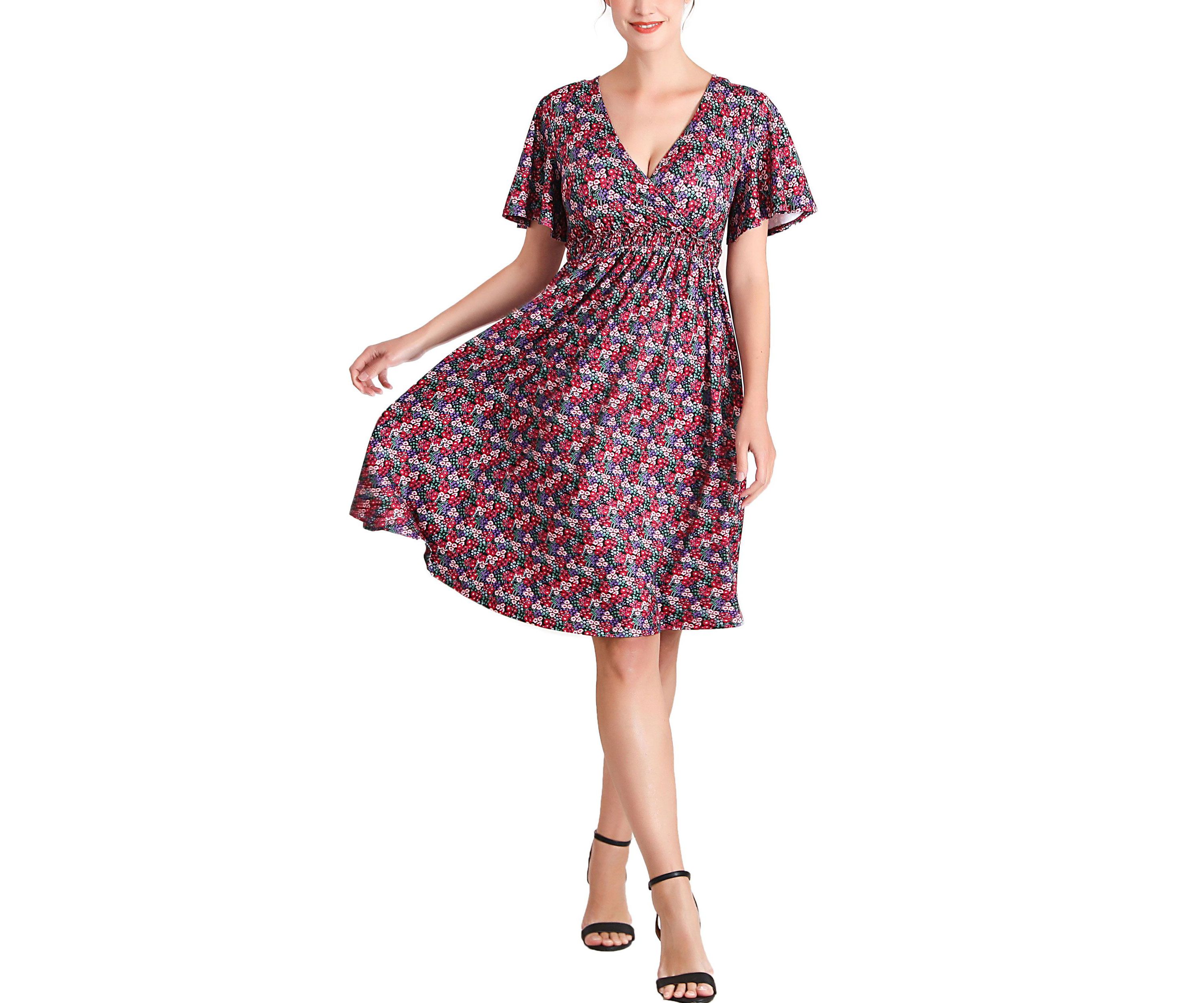 Evin V-Neck Maternity Nursing Dress