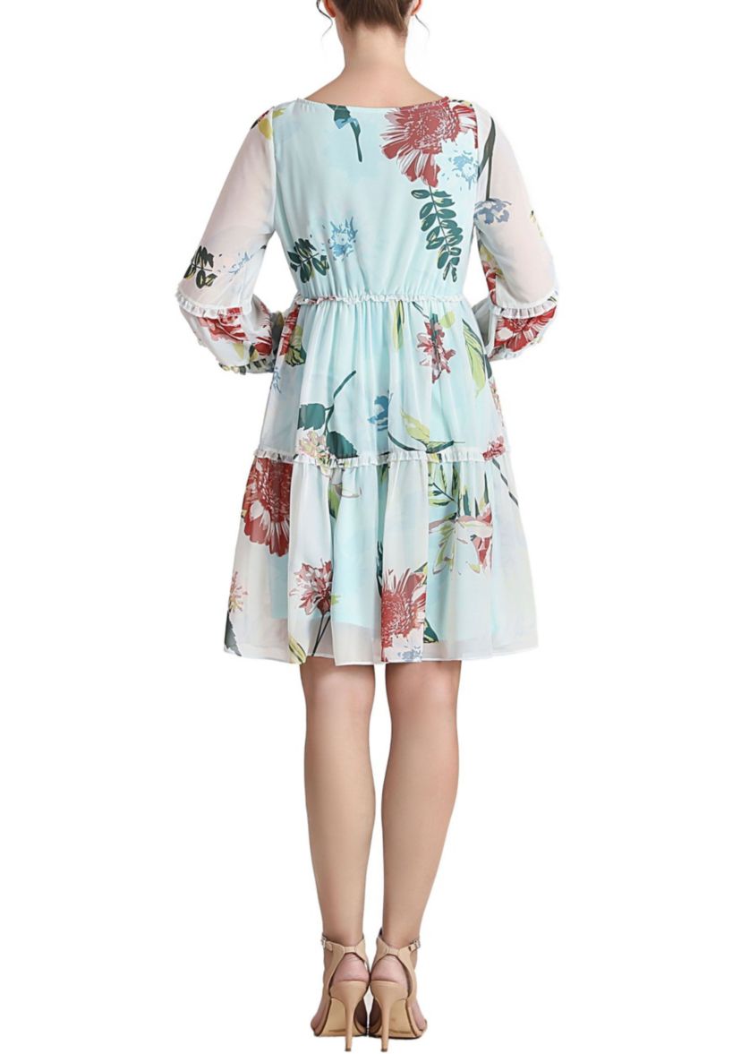 Aliz Long Sleeve Maternity Babydoll Dress