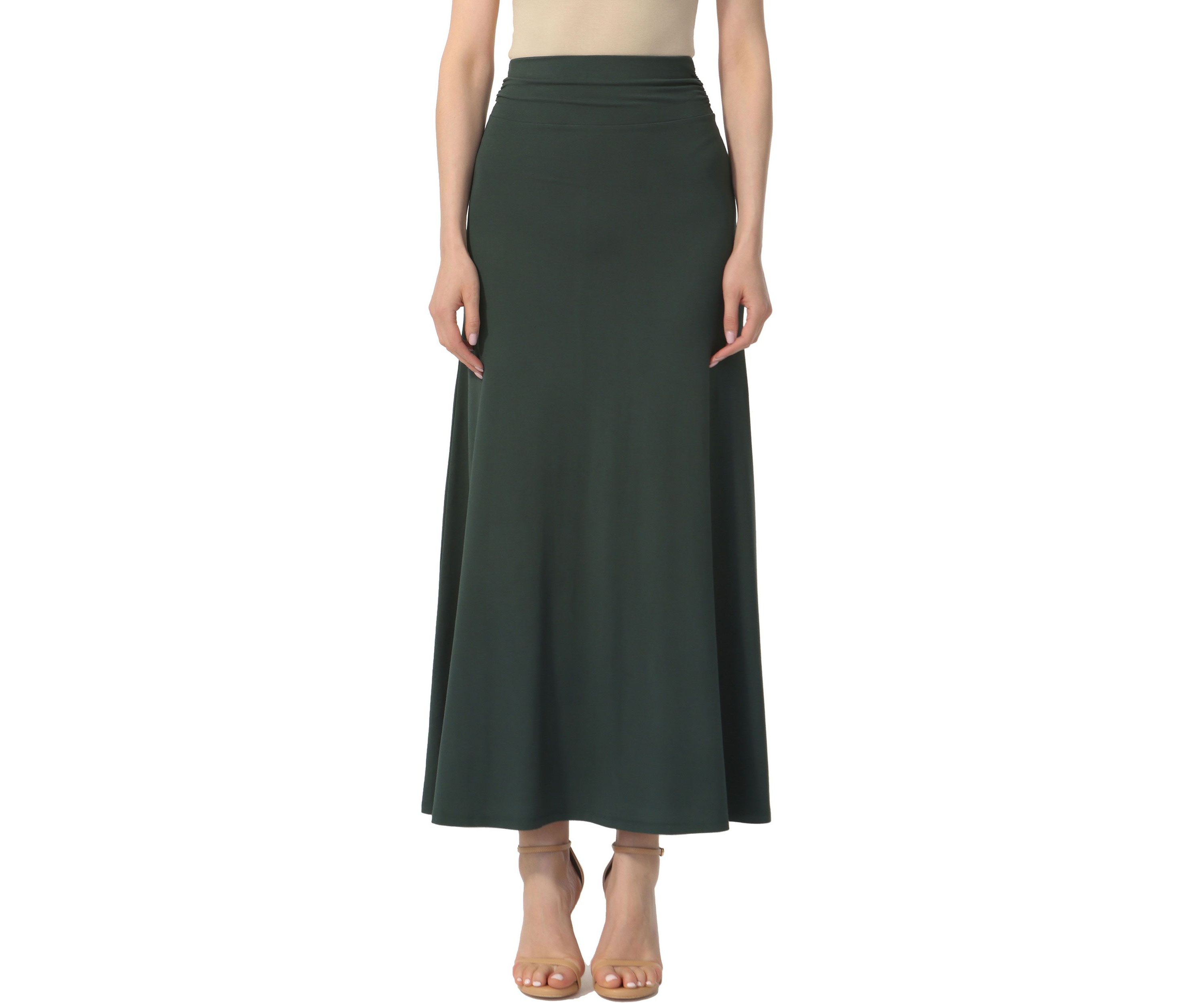 Waist Ruched Maxi Skirt