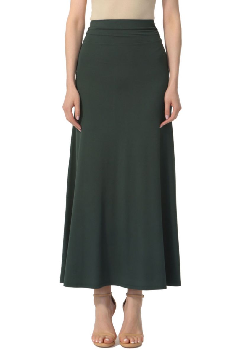 Waist Ruched Maxi Skirt