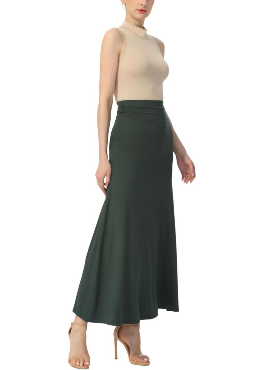 Waist Ruched Maxi Skirt
