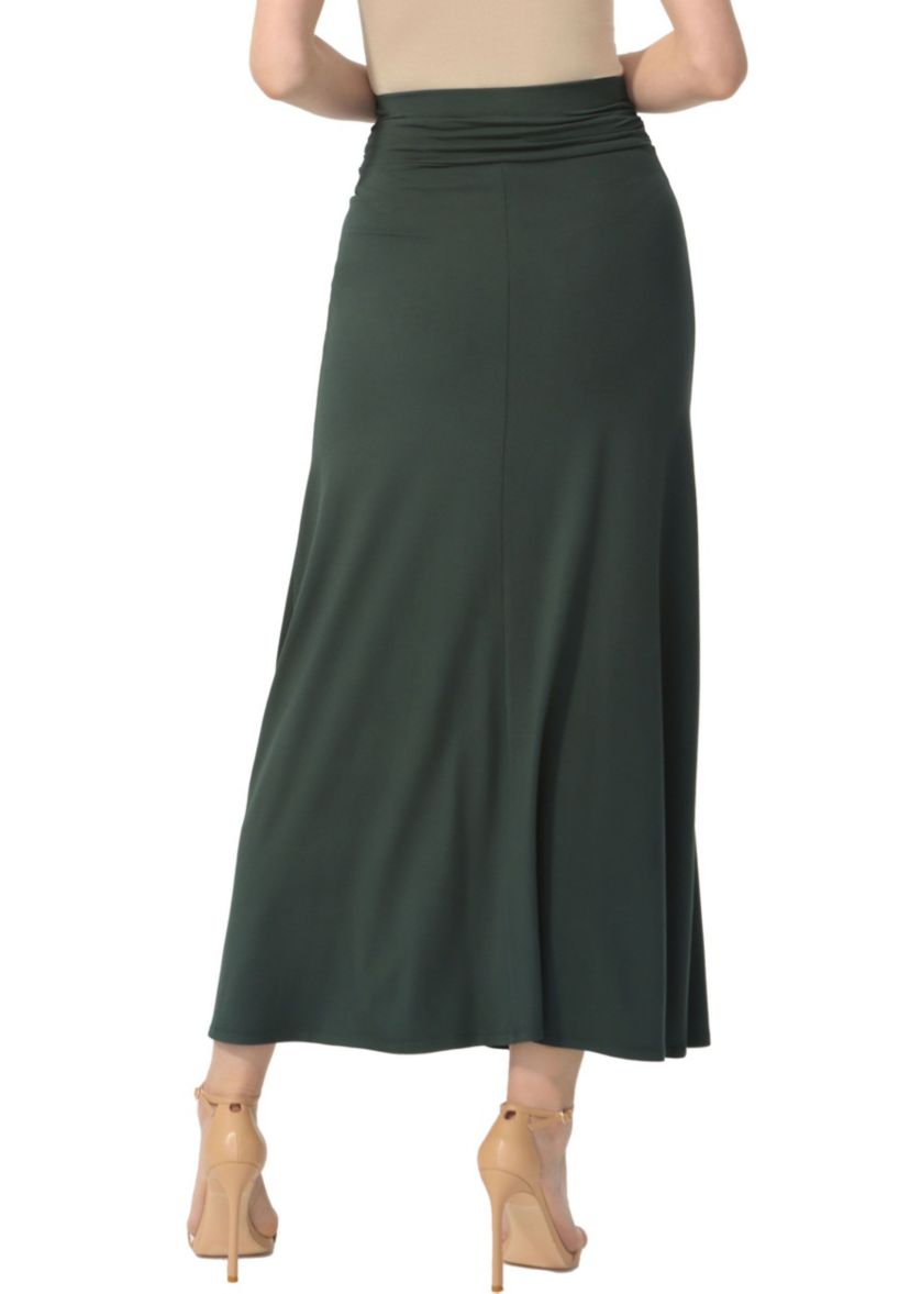 Waist Ruched Maxi Skirt