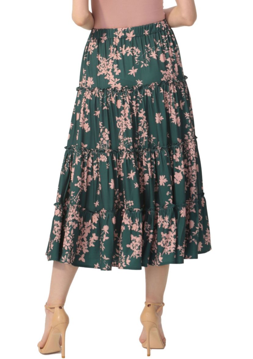 Tiered Midi Skirt
