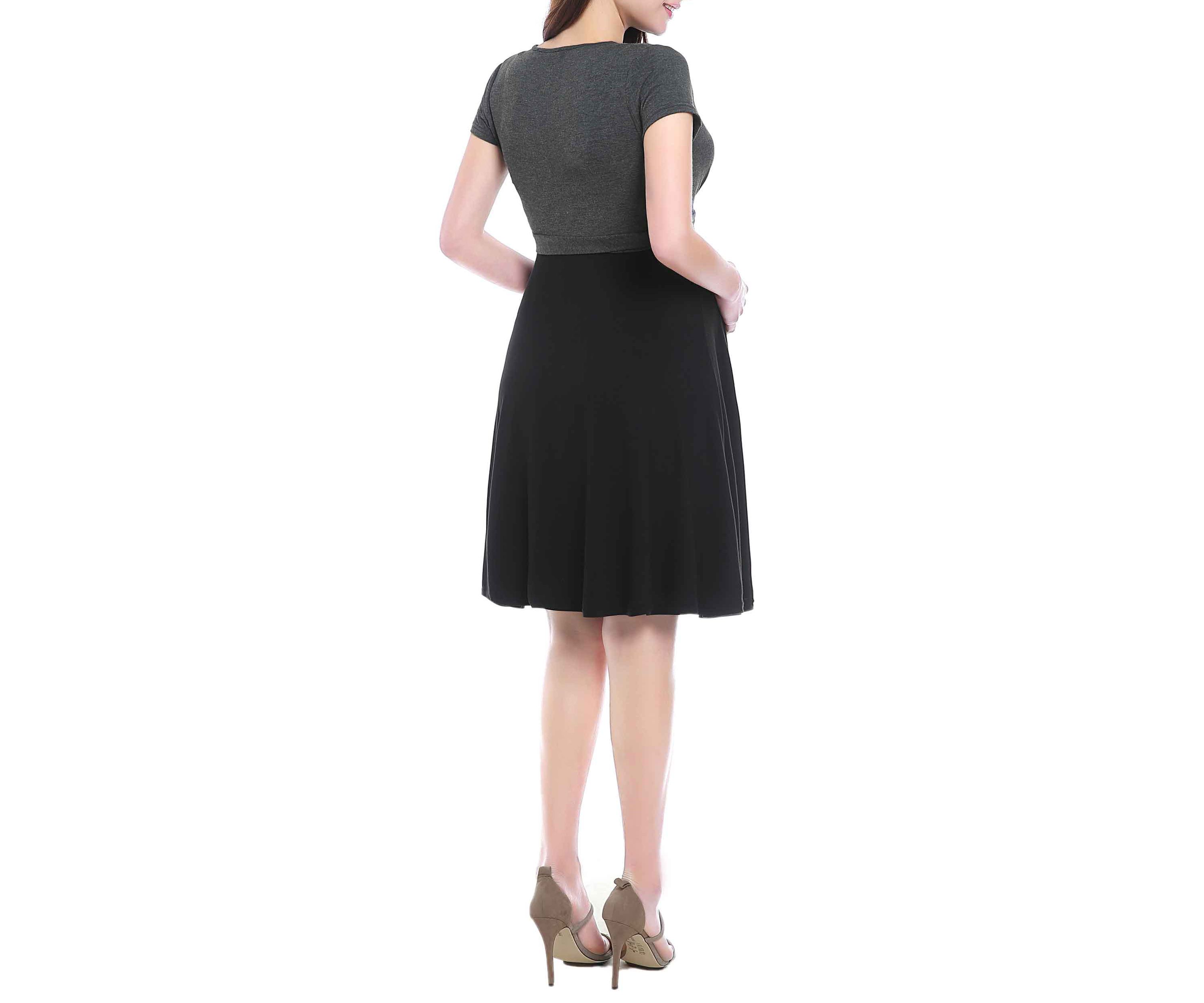 Maternity Sarah Faux Wrap  Nursing Dress