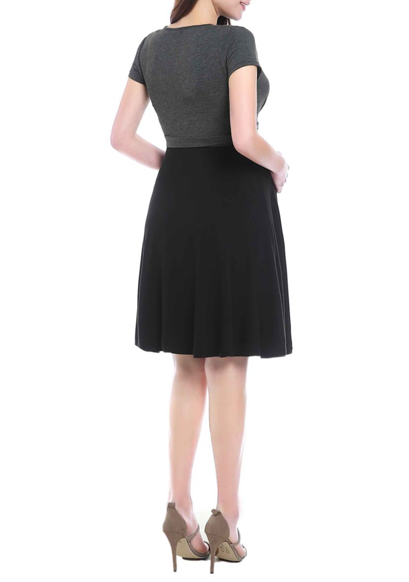 Maternity Sarah Faux Wrap  Nursing Dress
