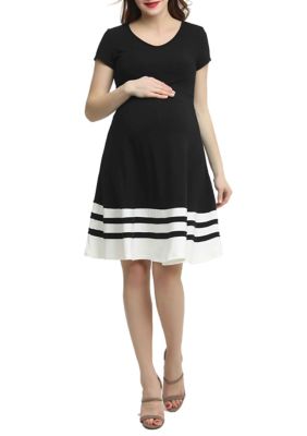 Maternity Theresa Colorblock  Skater Dress