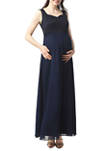 Maternity Kyra Lace Accent  Maxi Dress