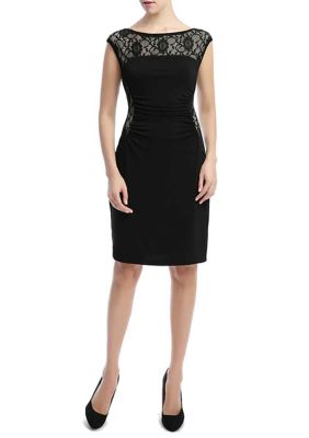 Women's Lace Trim Sheath Dress