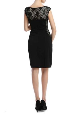 Women's Lace Trim Sheath Dress