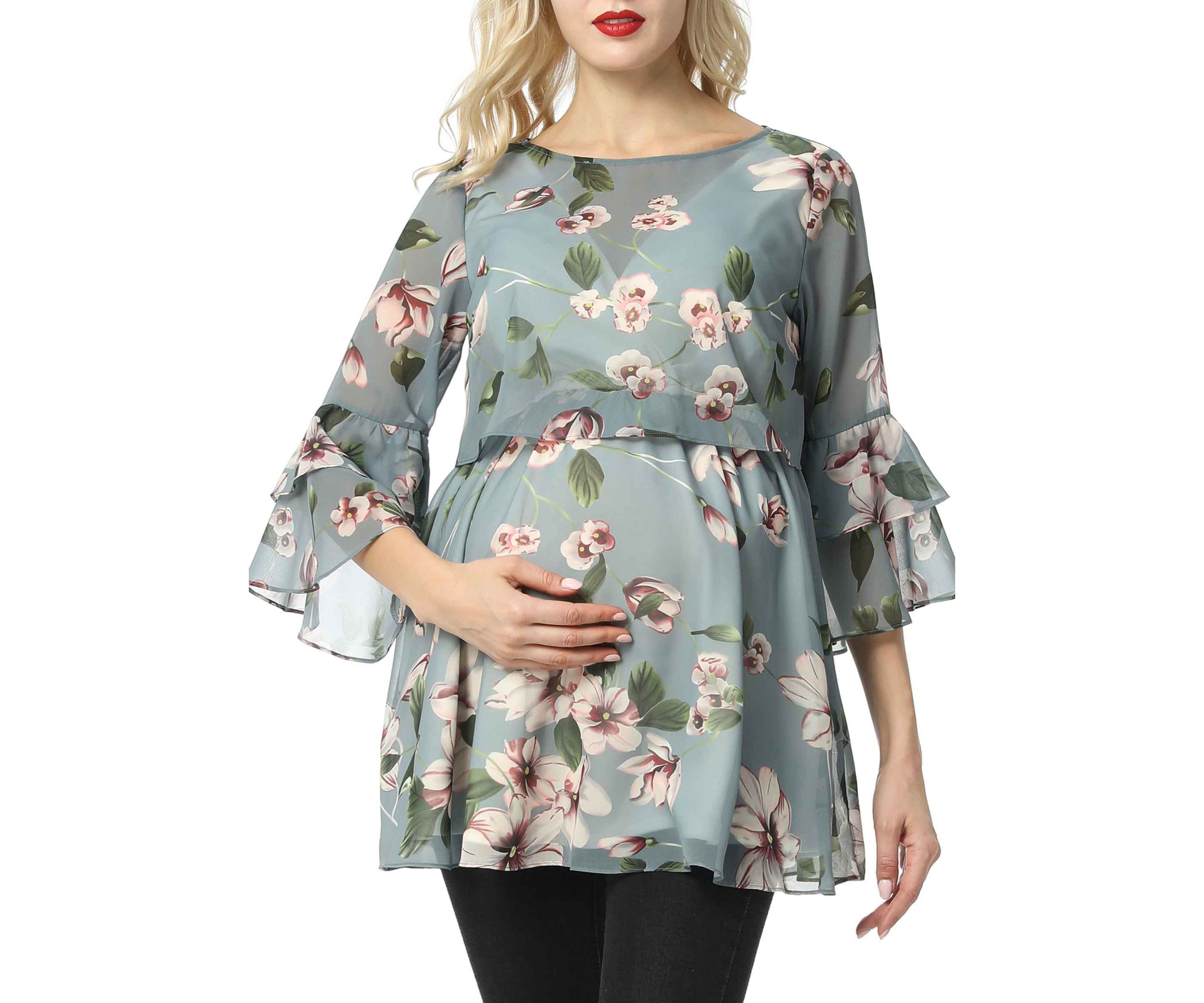 Maternity  Audrey Nursing  Floral Print Blouse