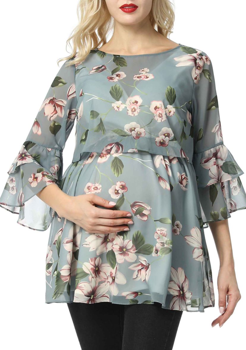 Maternity  Audrey Nursing  Floral Print Blouse