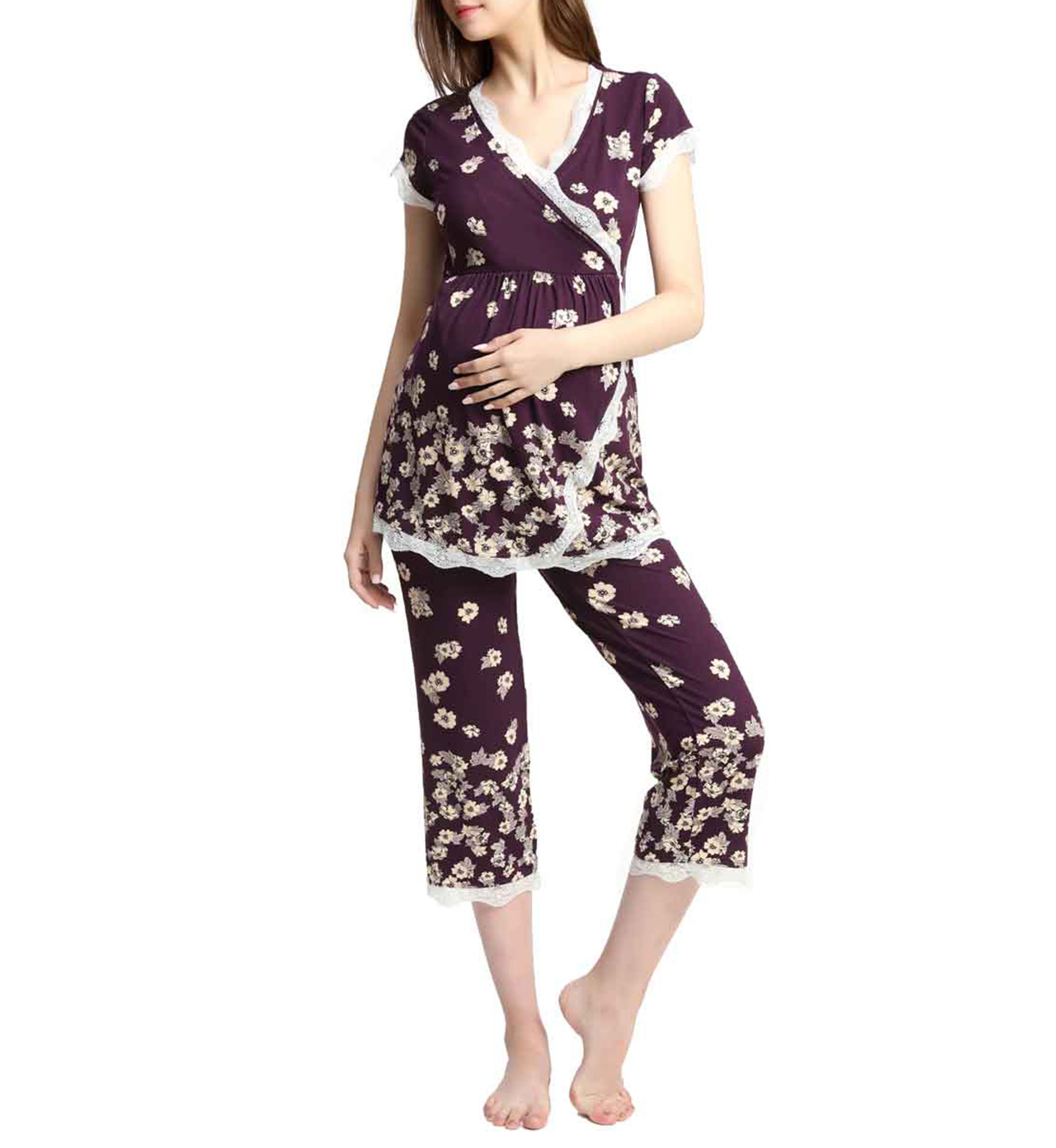 Maternity Nursing  Addison  Pajamas Sleepwear Set