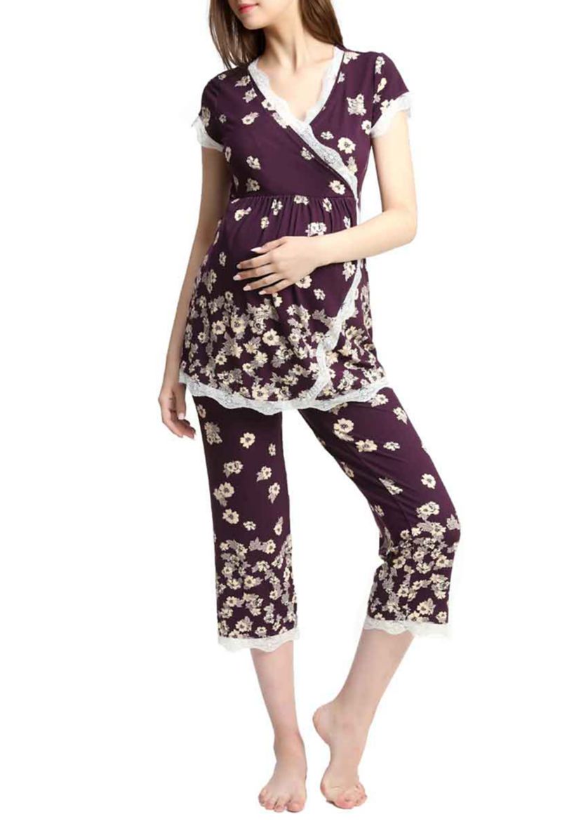 Maternity Nursing  Addison  Pajamas Sleepwear Set
