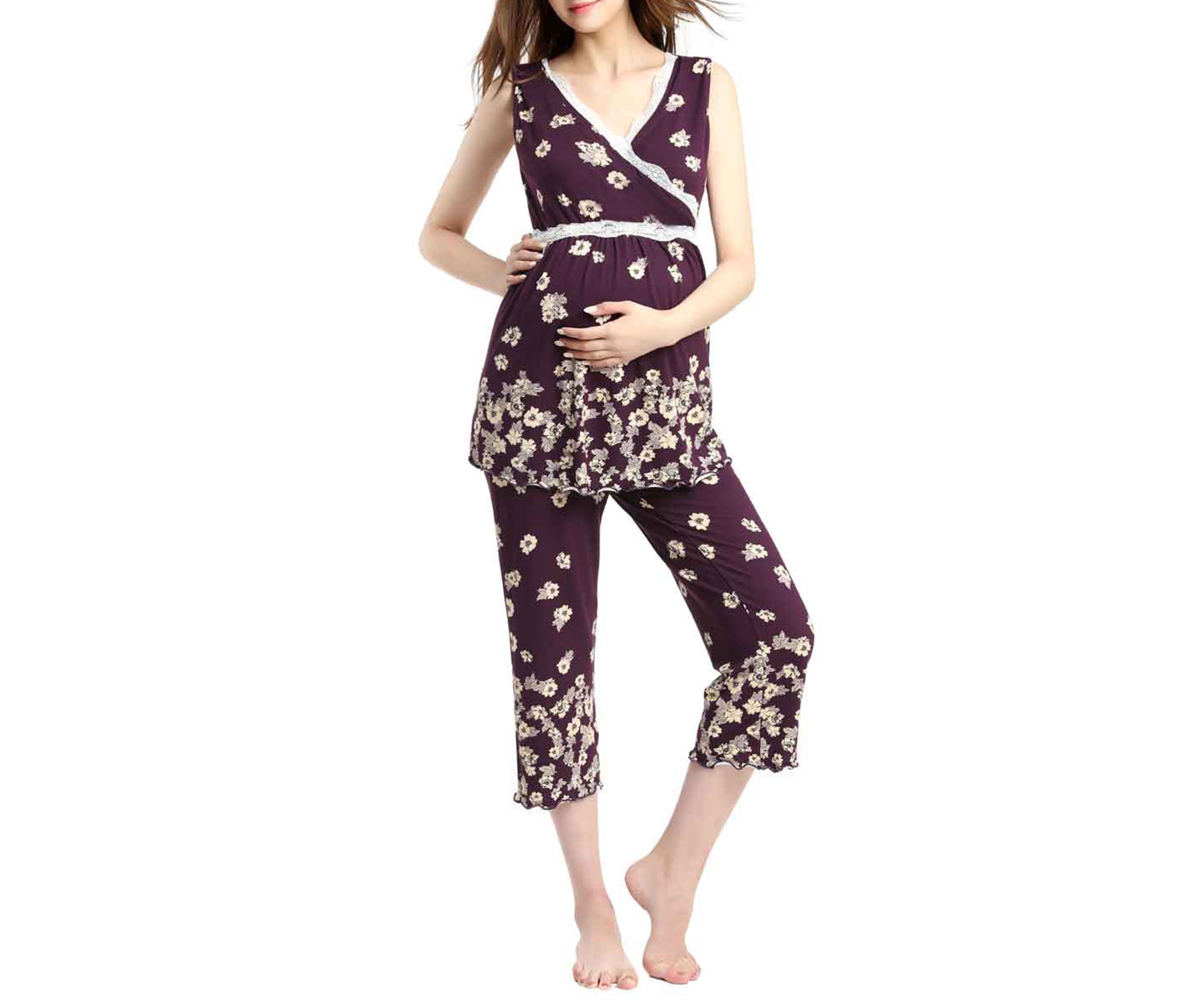 Maternity Nursing  Loren  Pajamas Sleepwear Set