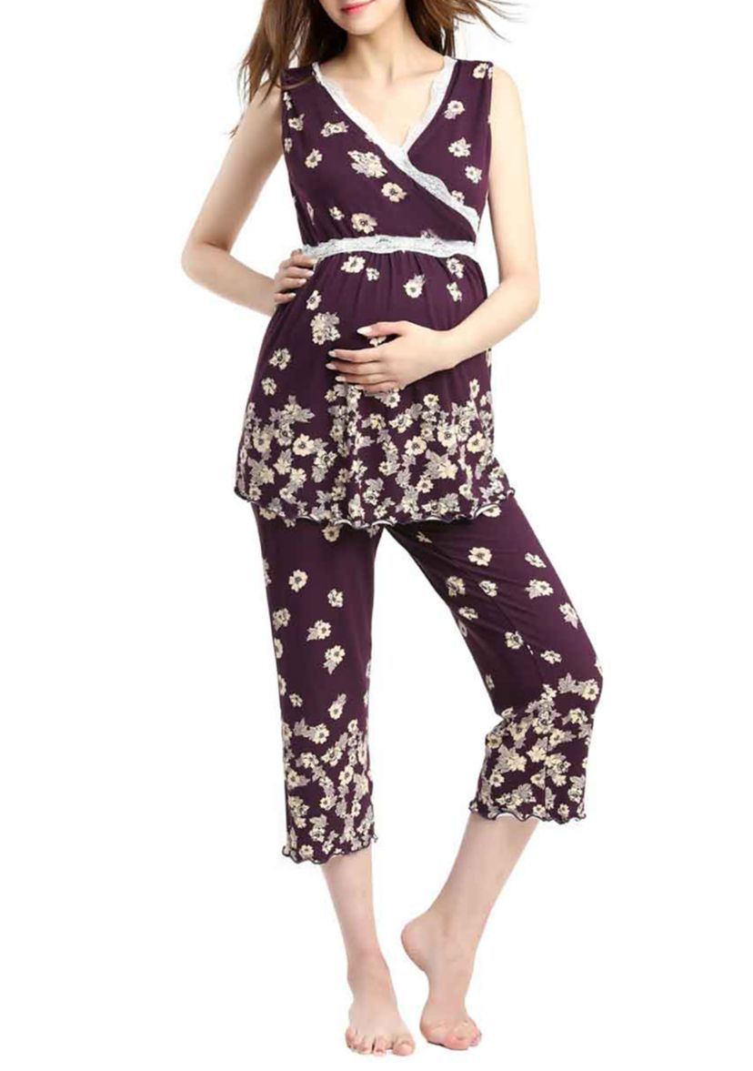 Maternity Nursing  Loren  Pajamas Sleepwear Set