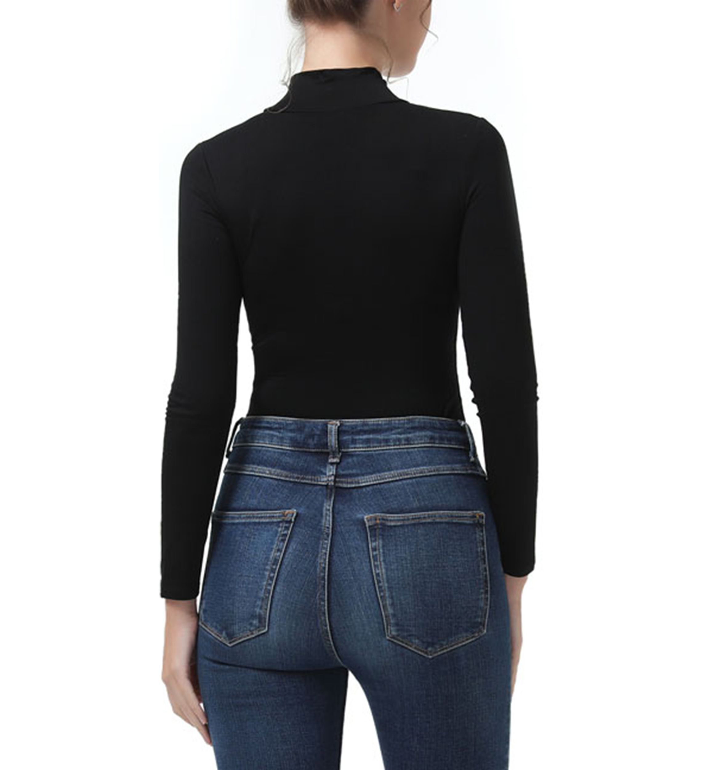 Womens Turtleneck Long Sleeve Bodysuit