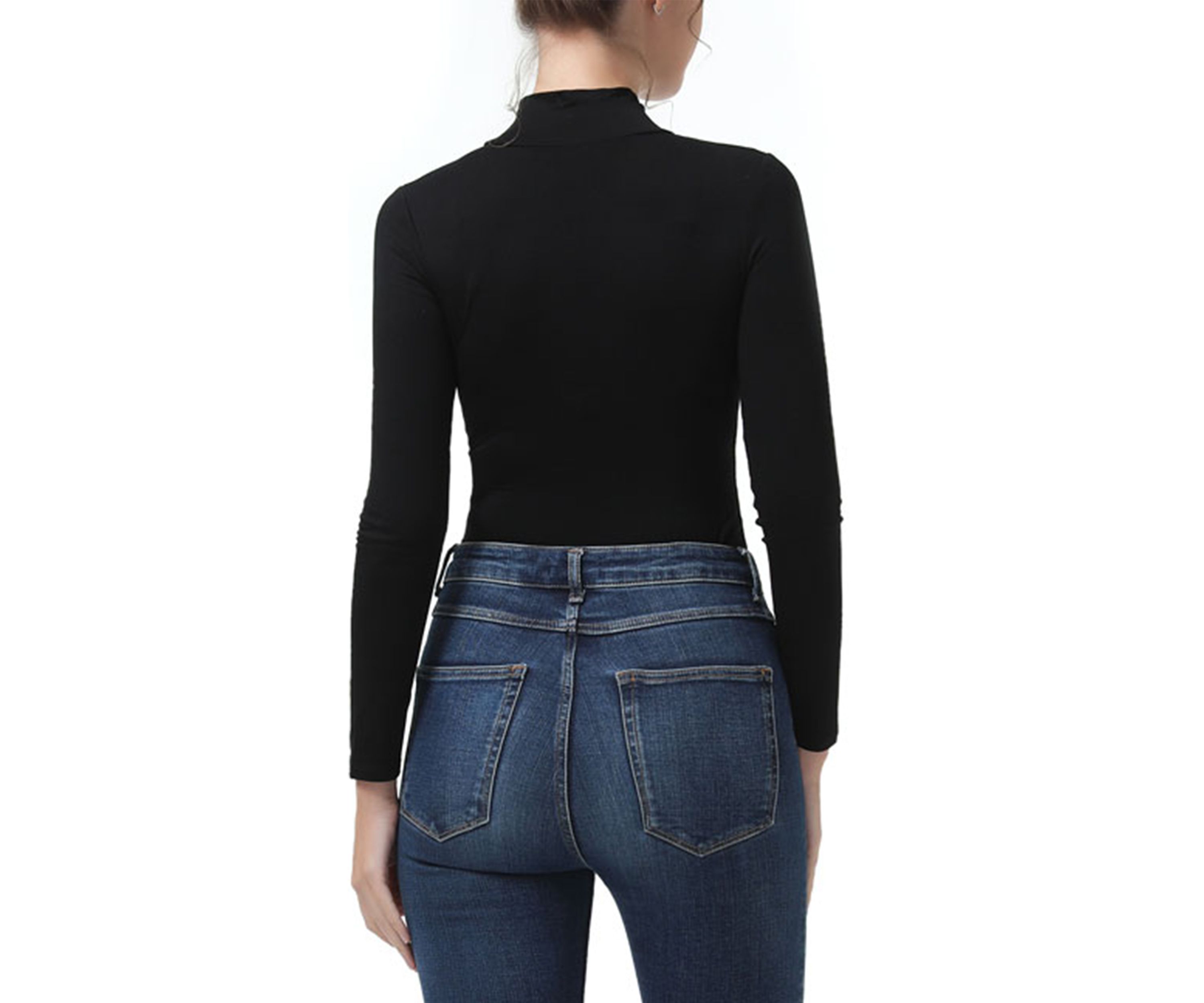 Womens Turtleneck Long Sleeve Bodysuit