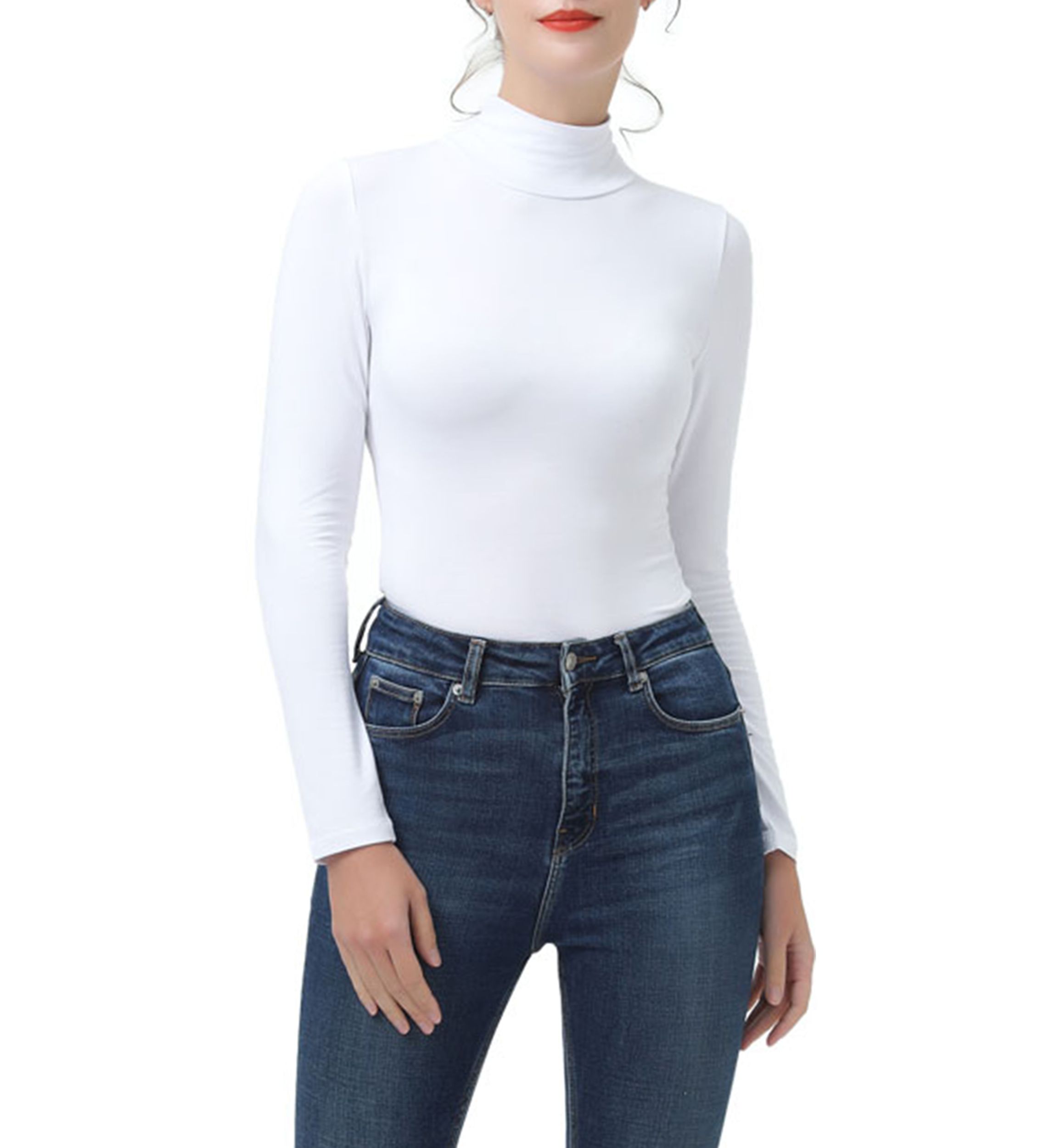 Womens Turtleneck Long Sleeve Bodysuit