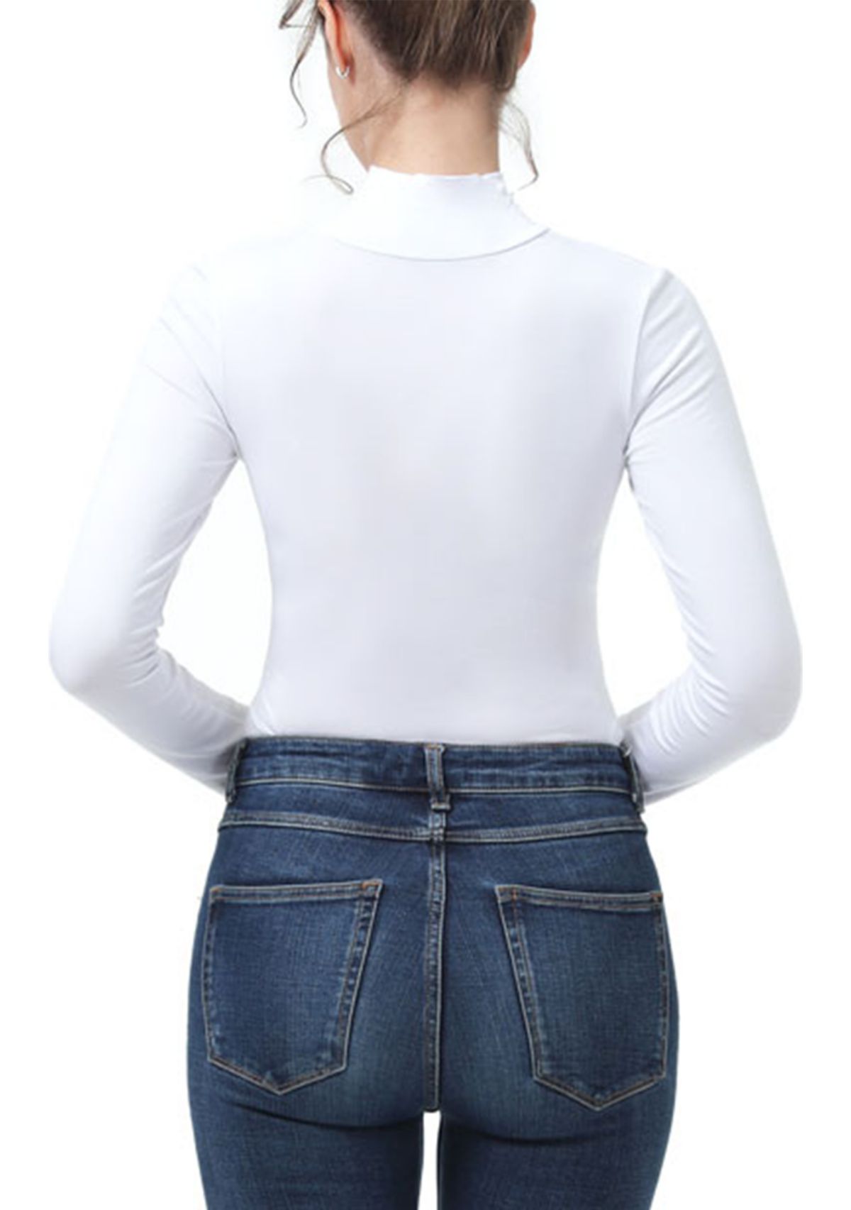 Womens Turtleneck Long Sleeve Bodysuit