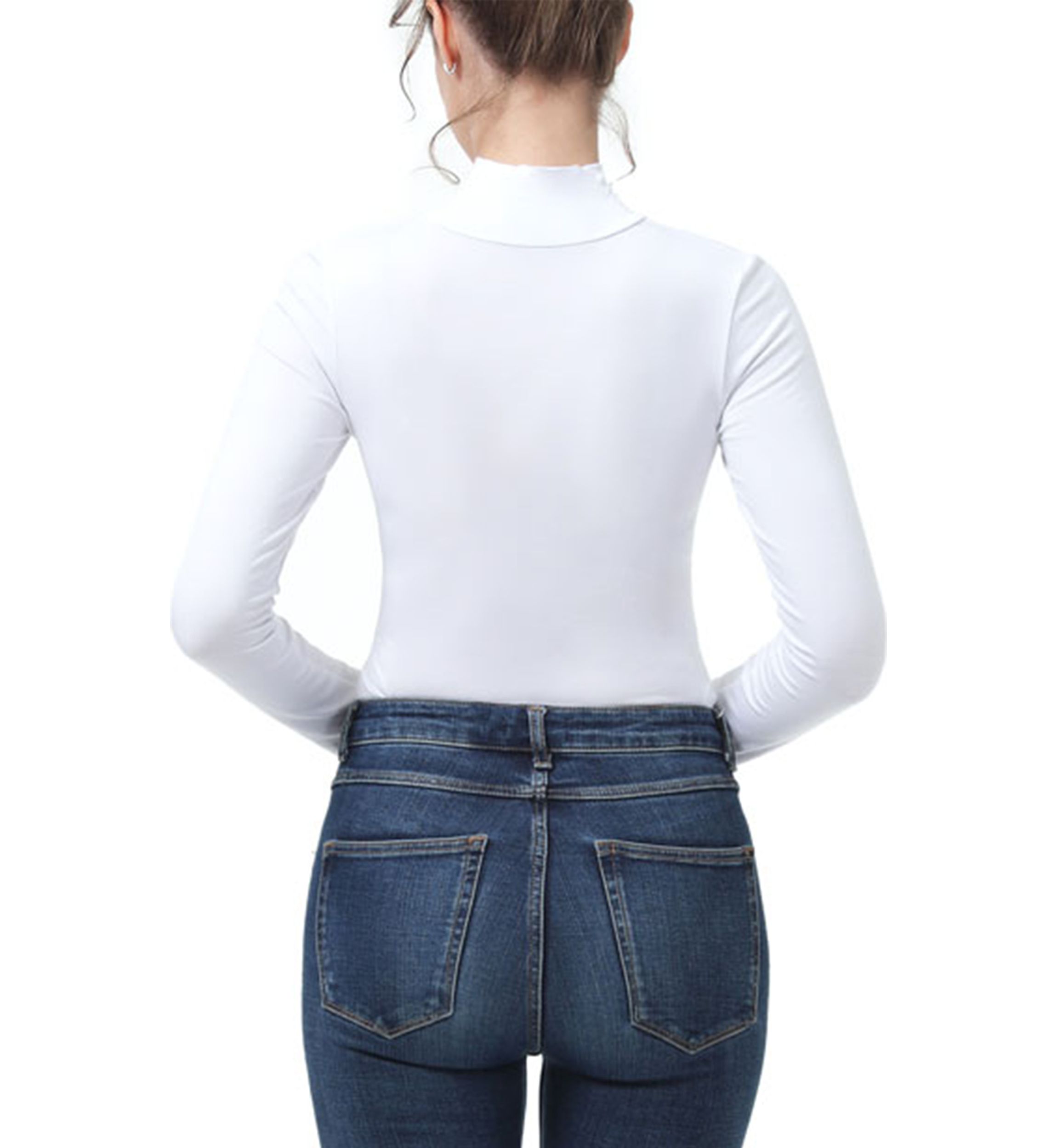 Womens Turtleneck Long Sleeve Bodysuit