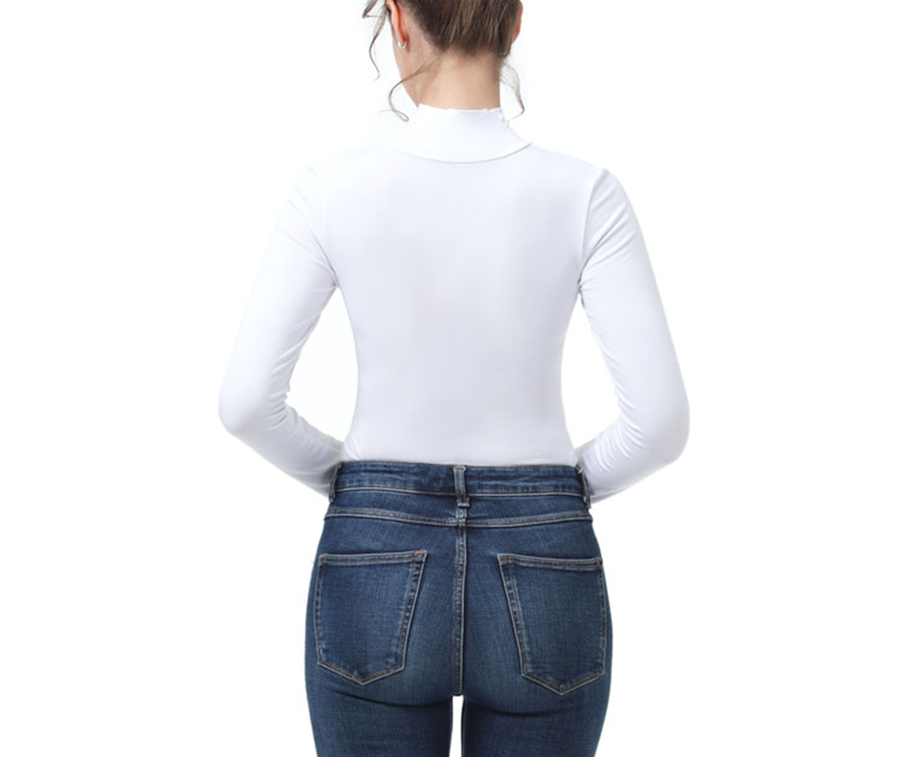 Womens Turtleneck Long Sleeve Bodysuit