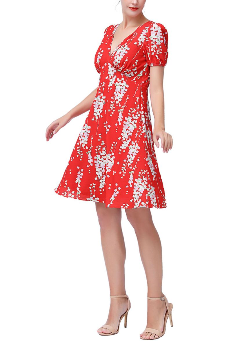 Womens Kata Fit & Flare Dress