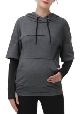 売れ筋商品|||キミ アンド カイ パーカー・スウェットシャツ アウター レディース Maternity Nursing Active Hoodie Sweatshirt Dark gray Maternity Activewear – kimi + kai