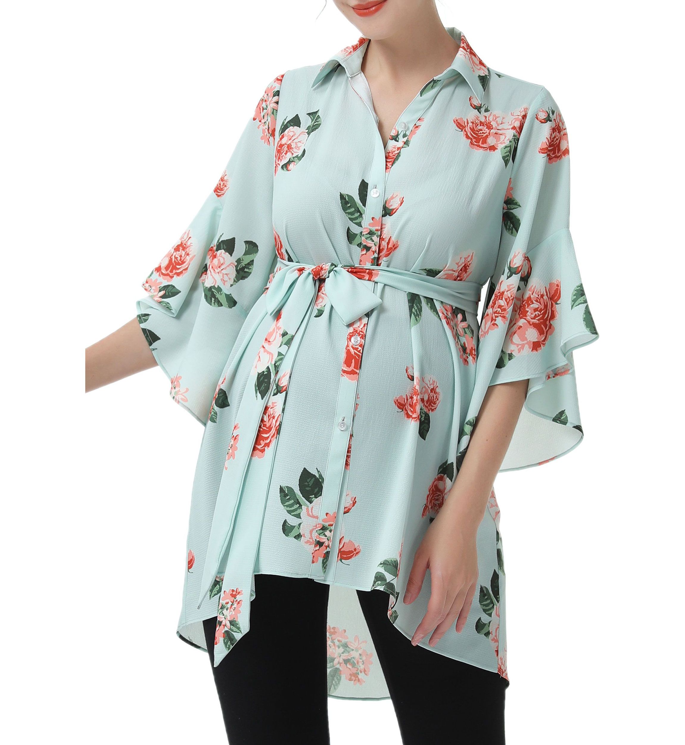 Maternity Emma Belted Nursing Blouse