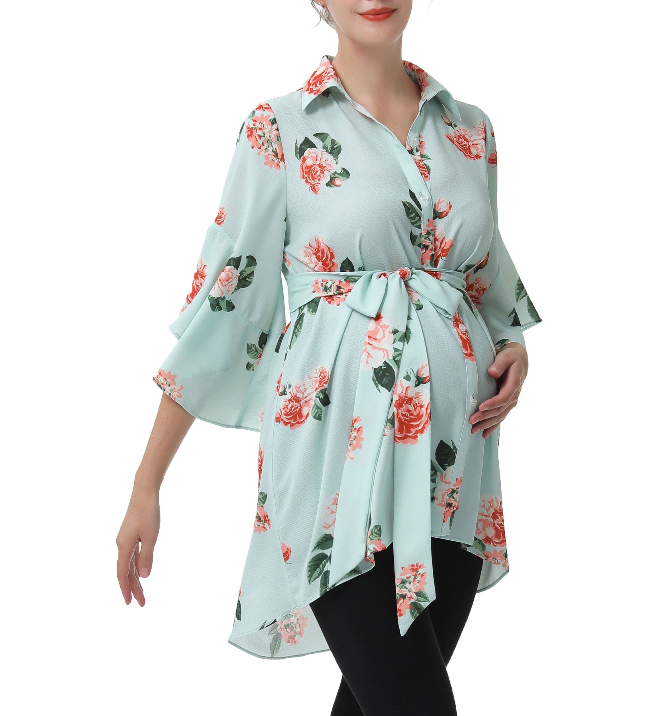 Maternity Emma Belted Nursing Blouse
