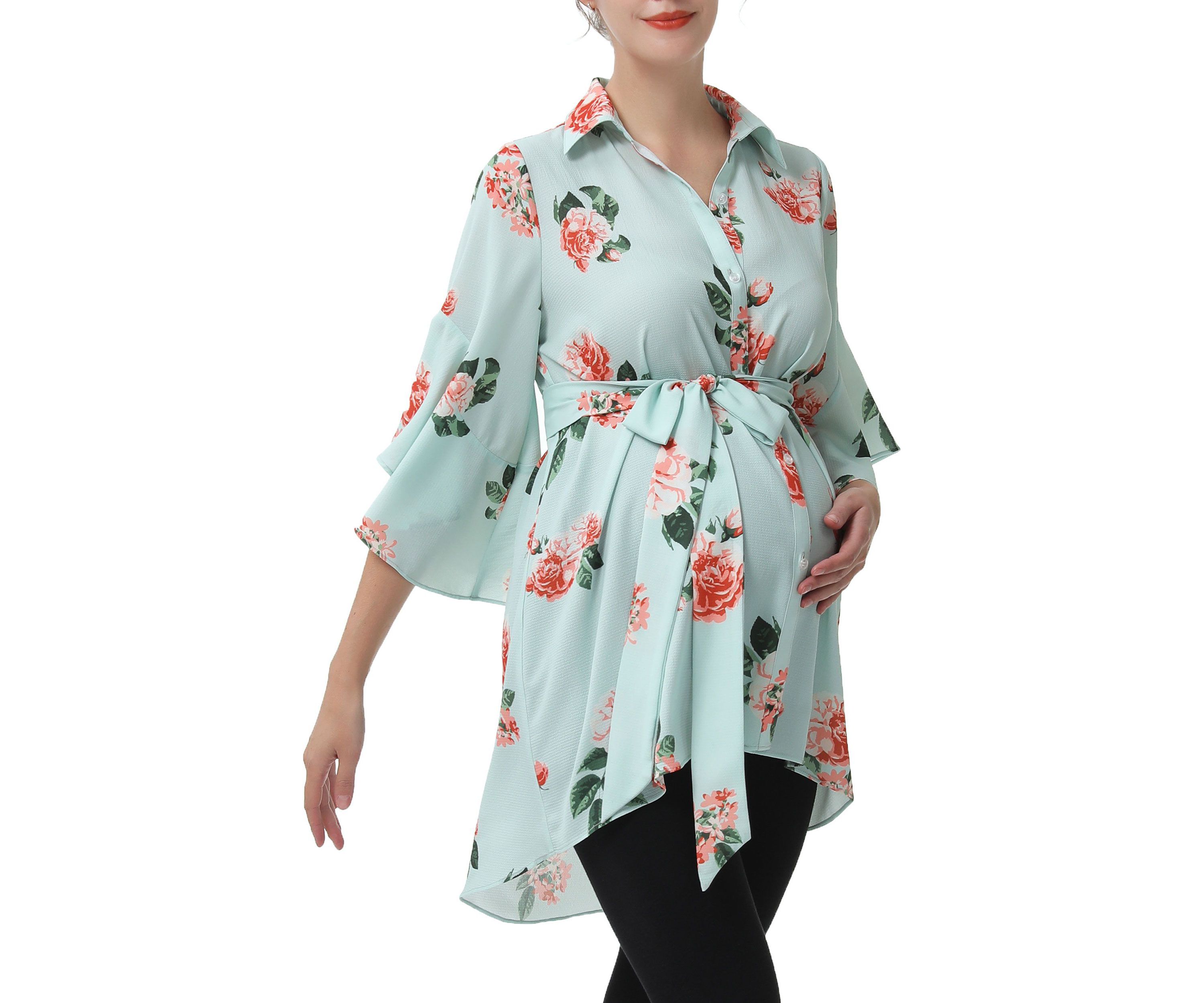 Maternity Emma Belted Nursing Blouse