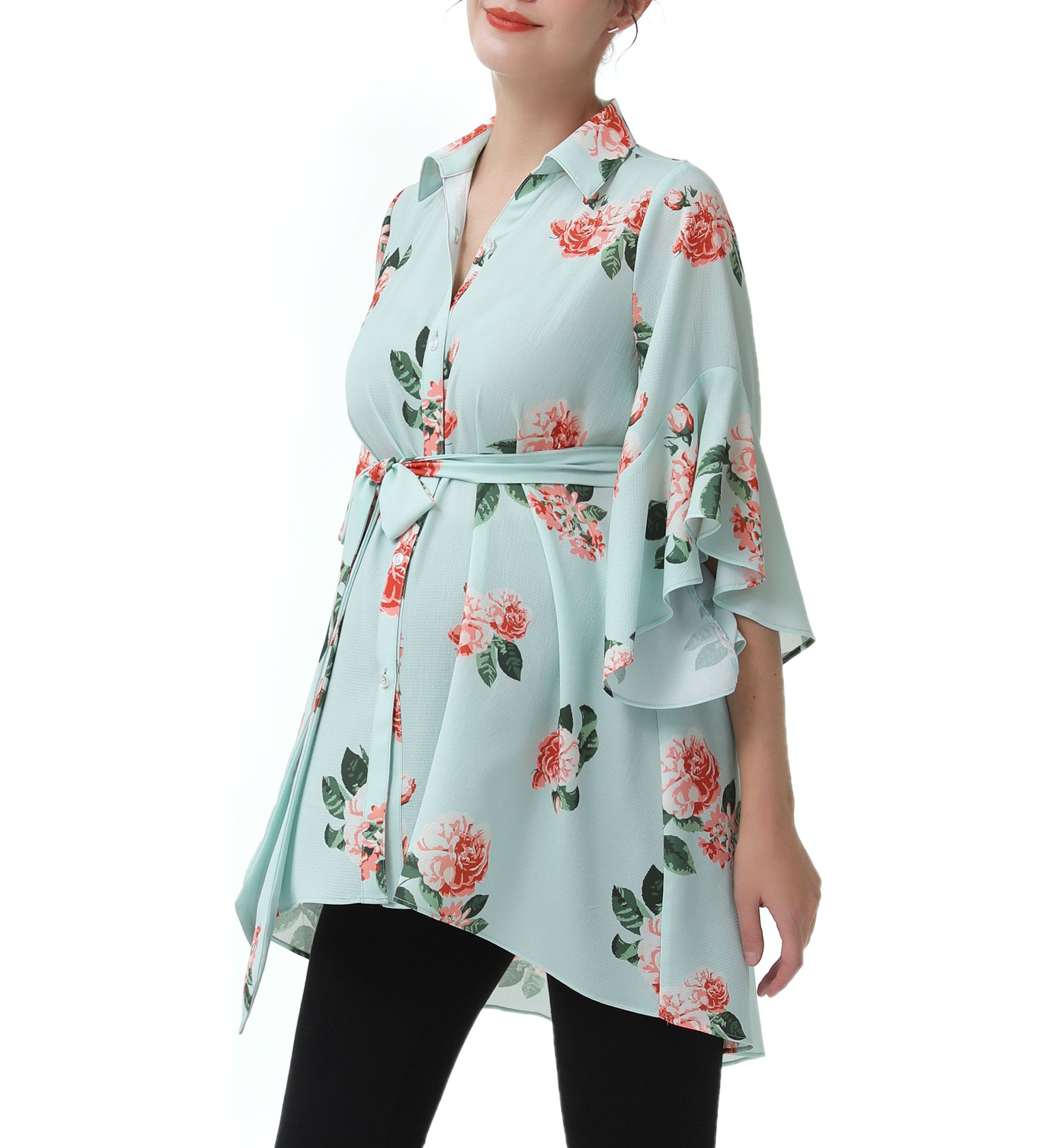 Maternity Emma Belted Nursing Blouse