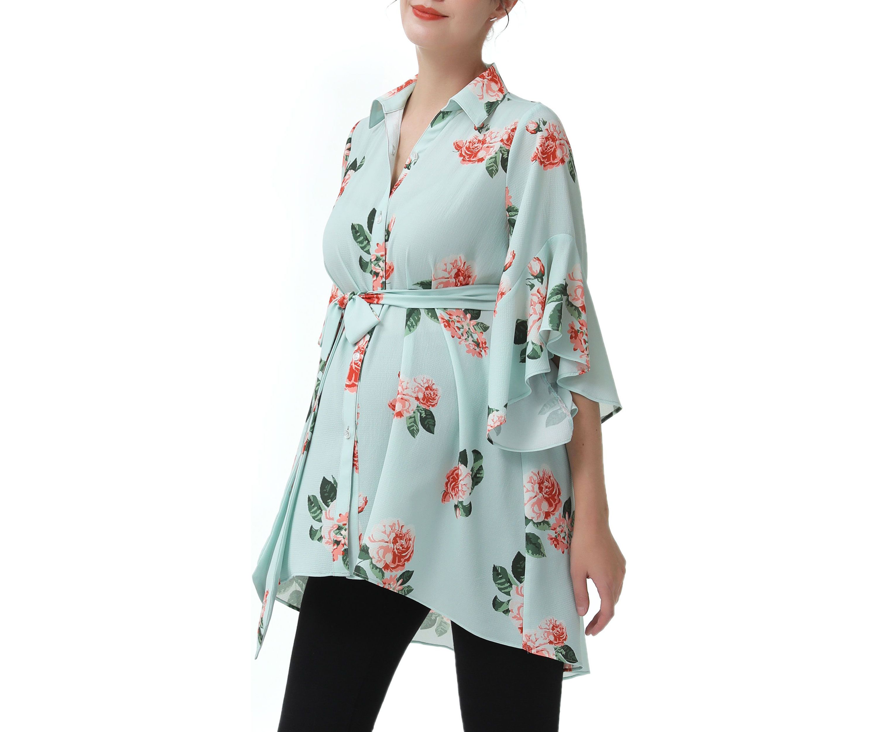 Maternity Emma Belted Nursing Blouse