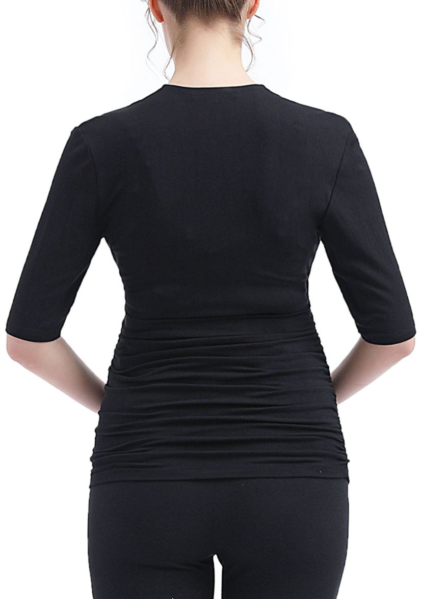 Maternity Essential V Neck Ruched Nursing Top