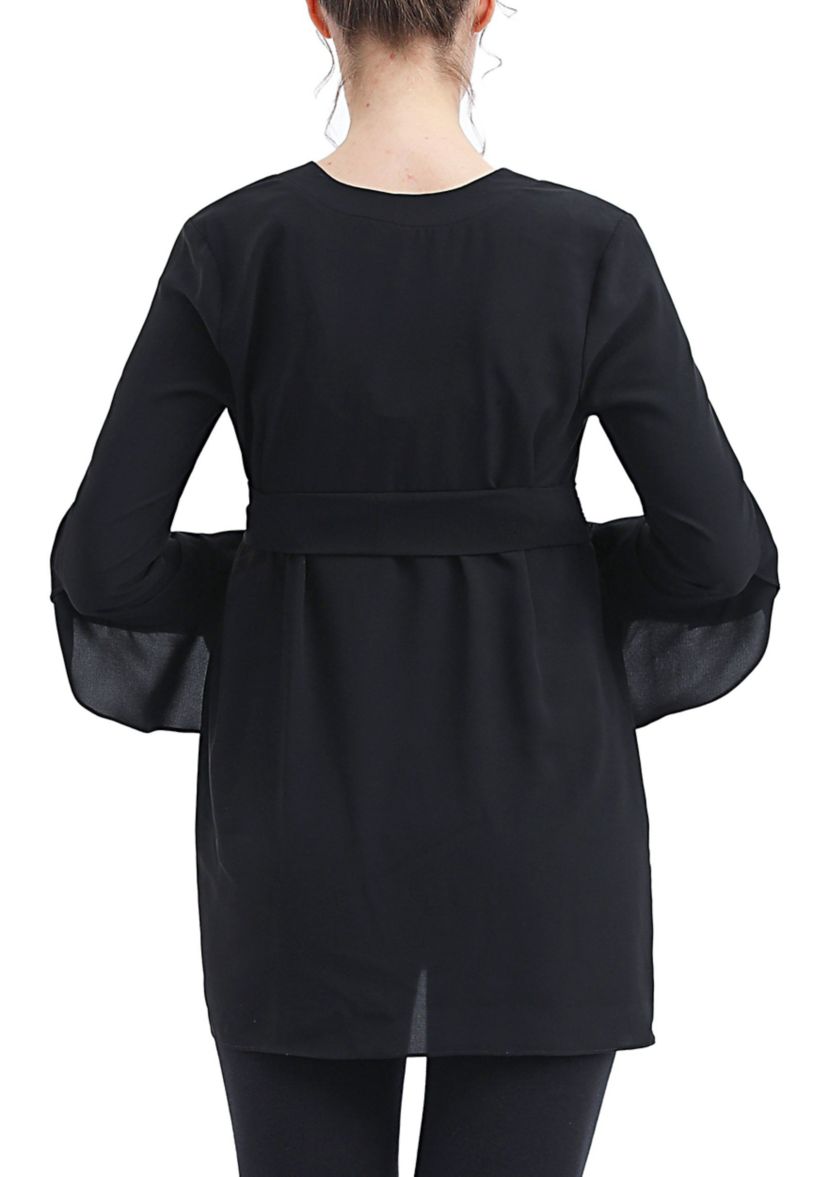 Maternity Kay V-Neck Belted Blouse