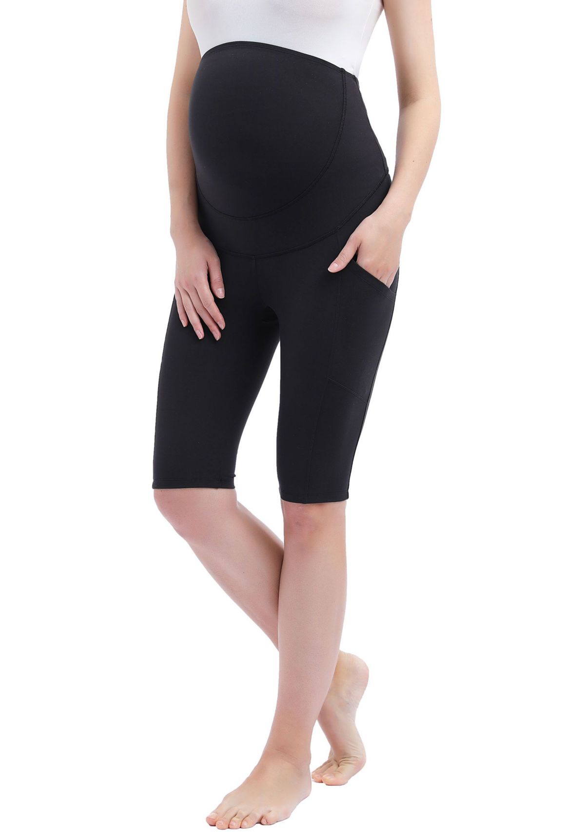 Maternity Flo Belly & Back Support Pocket Leggings (12" Inseam)