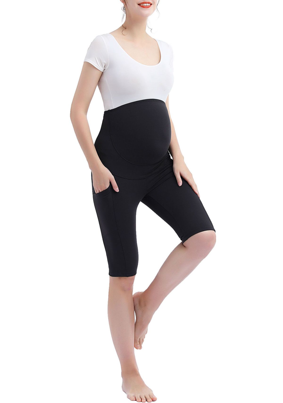 Maternity Flo Belly & Back Support Pocket Leggings (12" Inseam)