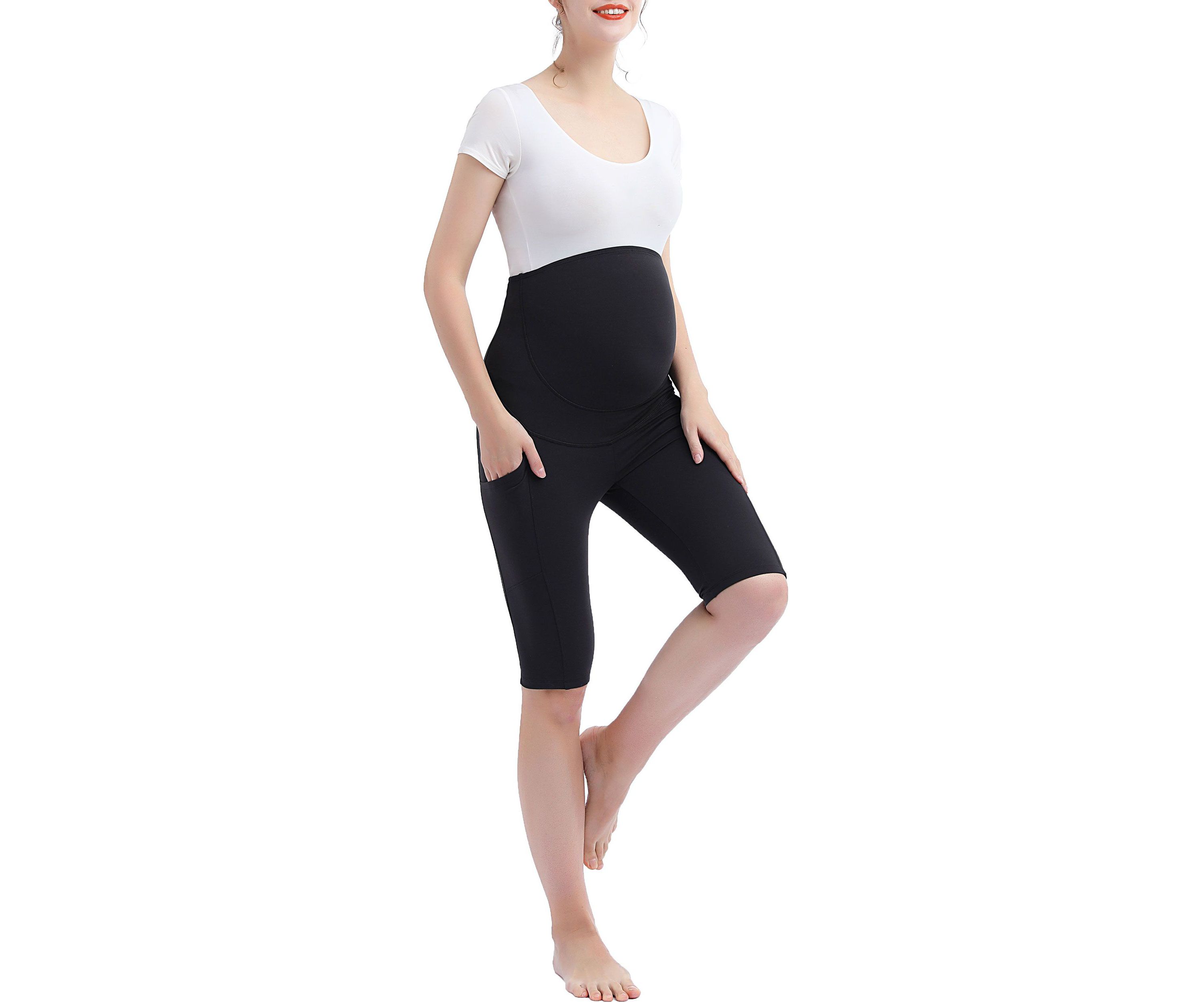 Maternity Flo Belly & Back Support Pocket Leggings (12" Inseam)