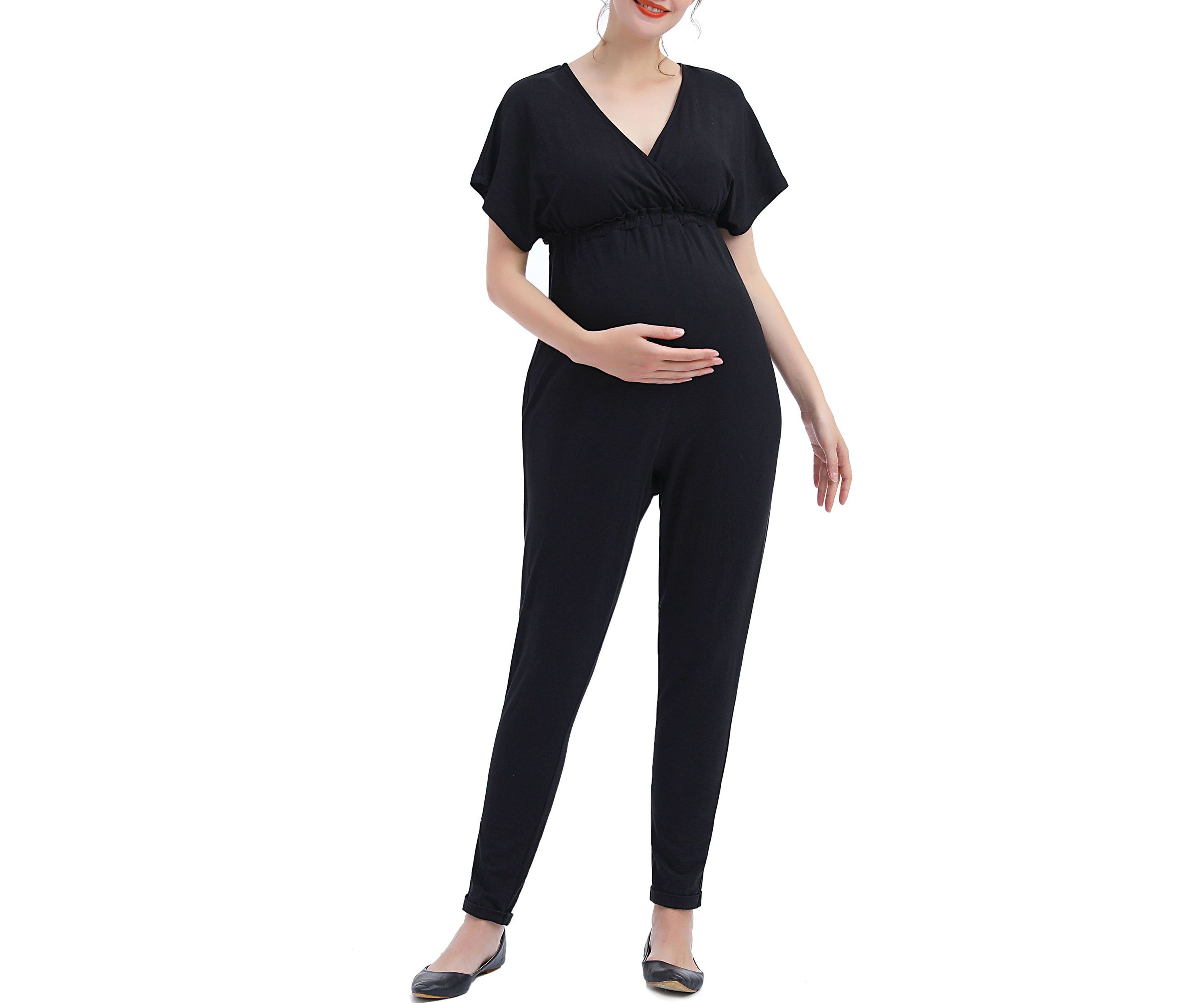 Maternity Lue V-Neck Nursing Jumpsuit